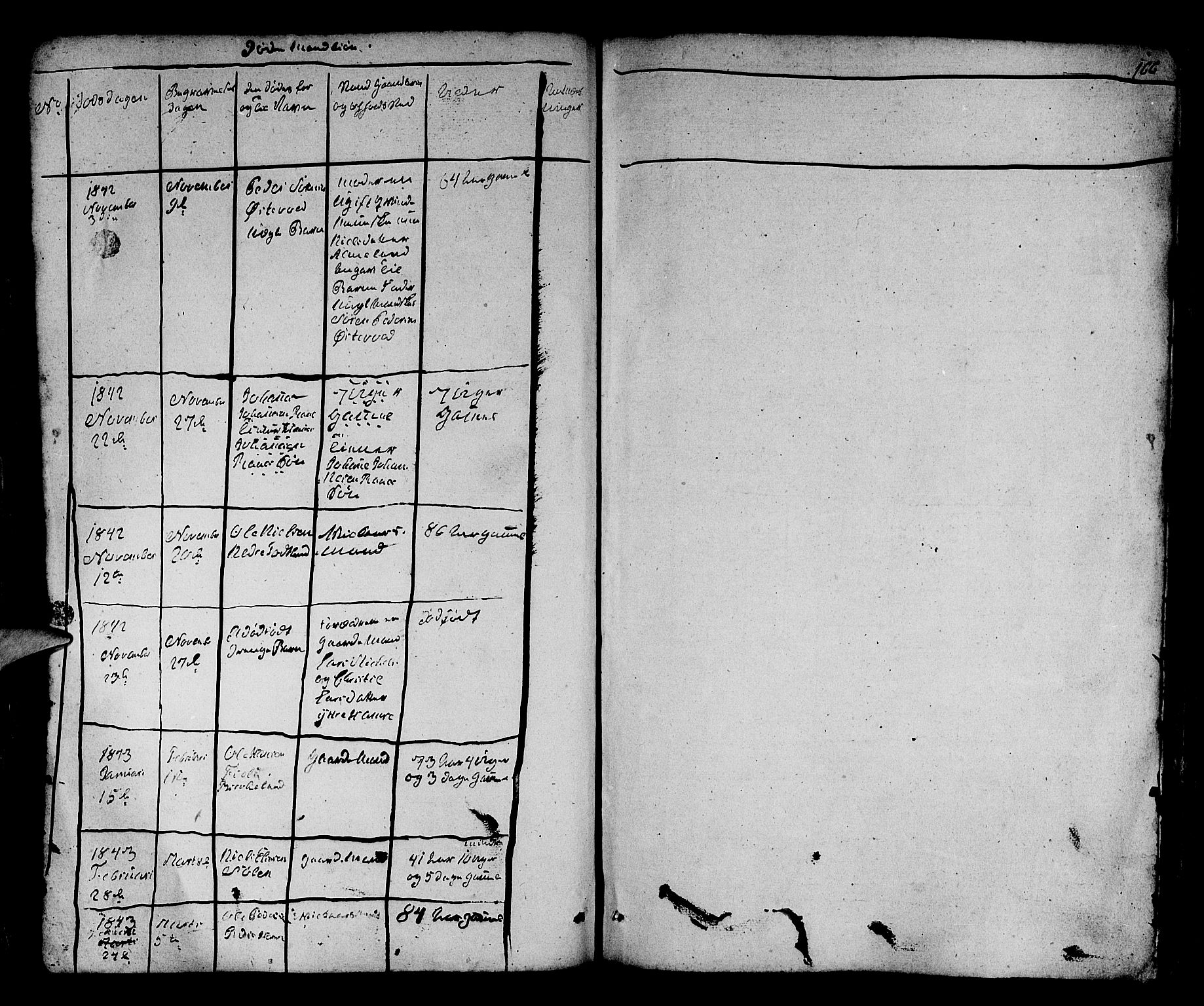Fana Sokneprestembete, SAB/A-75101/H/Hab/Habb/L0001: Parish register (copy) no. B 1, 1837-1855, p. 166