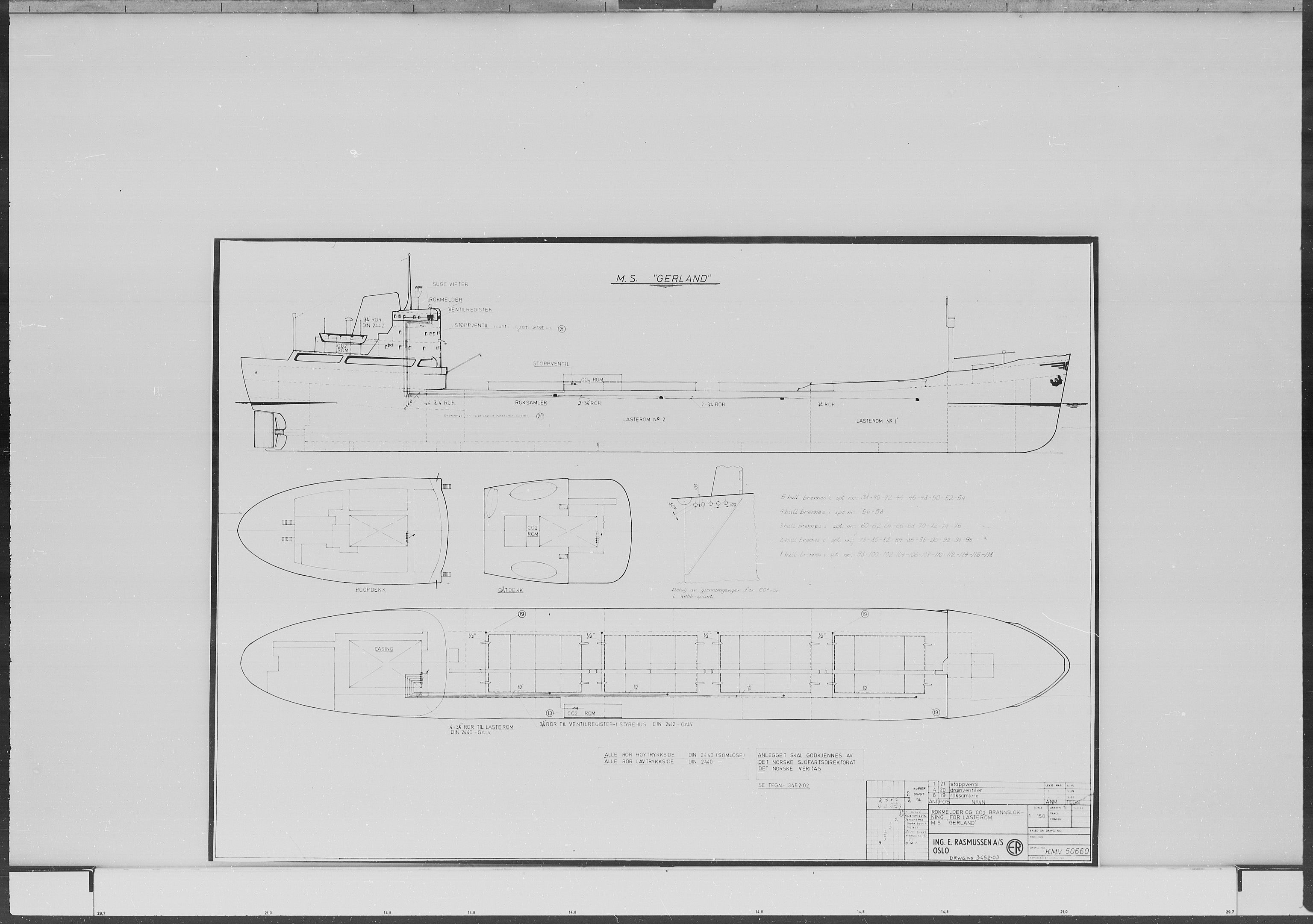 Kristiansand Mekaniske Verksted, AV/SAK-D/0612/G/Ga/L0006/0002: Reprofoto av tegninger m.m. / 36 mm mikrofilmruller, reprofoto av skipstegninger, byggenr. 134-212, p. 402