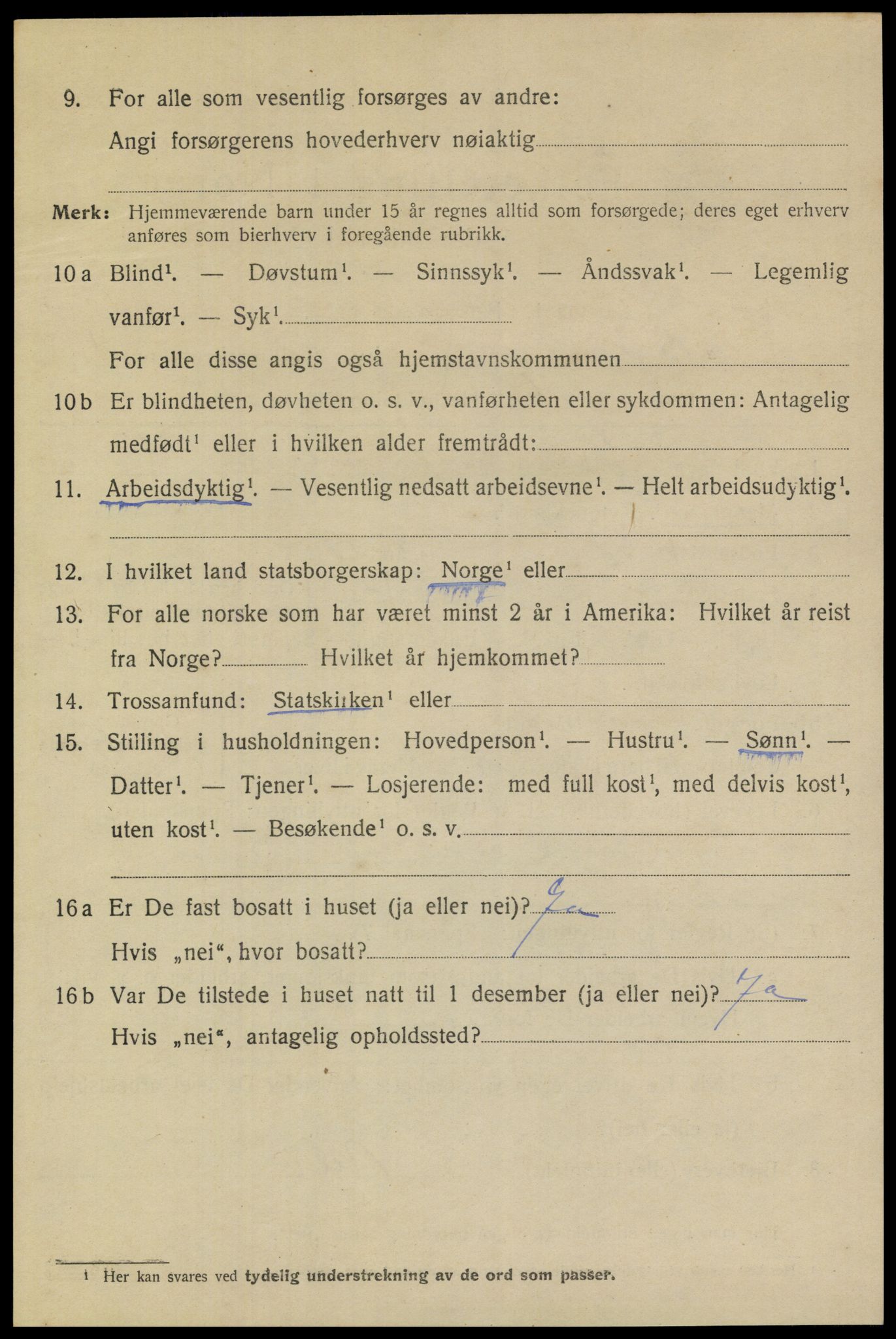 SAKO, 1920 census for Brevik, 1920, p. 2187