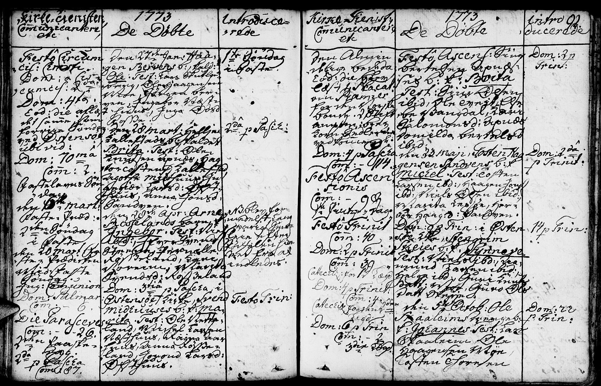 Kvam sokneprestembete, SAB/A-76201/H/Haa: Parish register (official) no. A 3, 1743-1795, p. 92