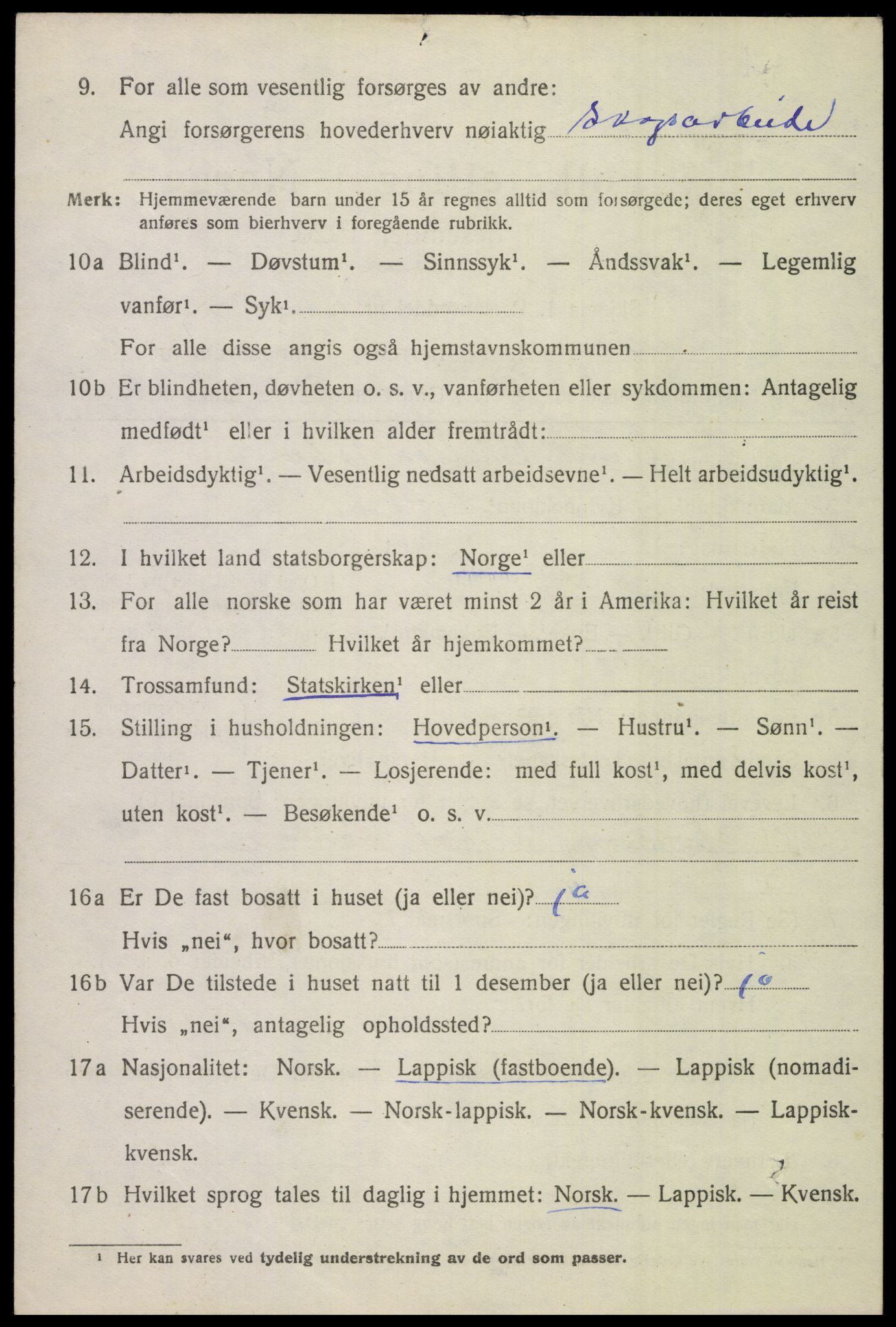 SAT, 1920 census for Beiarn, 1920, p. 4155