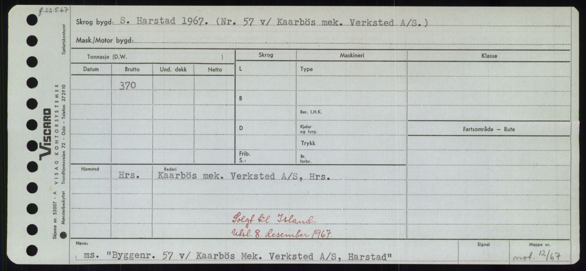 Sjøfartsdirektoratet med forløpere, Skipsmålingen, RA/S-1627/H/Hd/L0006: Fartøy, Byg-Båt, p. 465