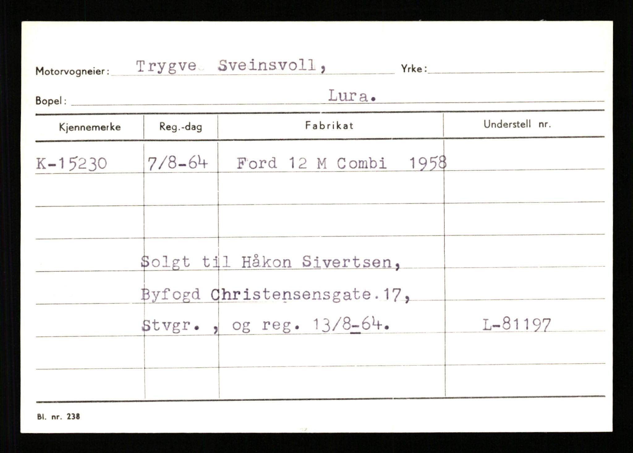 Stavanger trafikkstasjon, SAST/A-101942/0/G/L0003: Registreringsnummer: 10466 - 15496, 1930-1971, p. 3012