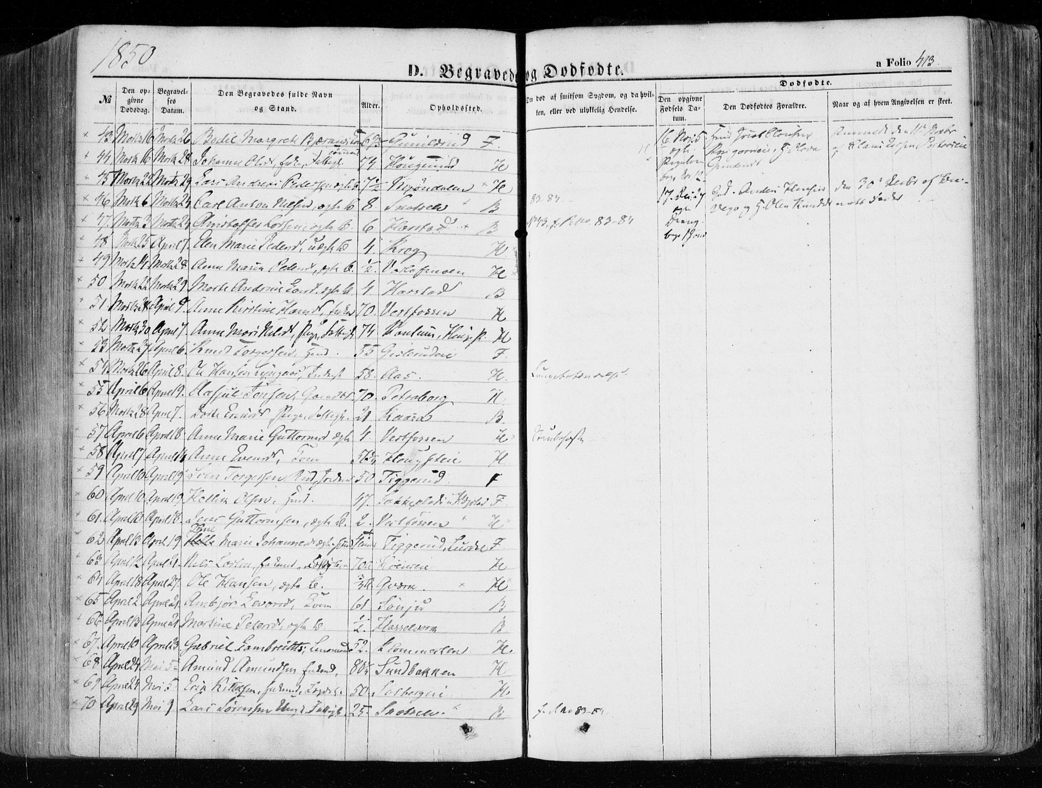 Eiker kirkebøker, AV/SAKO-A-4/F/Fa/L0014: Parish register (official) no. I 14, 1846-1854, p. 413