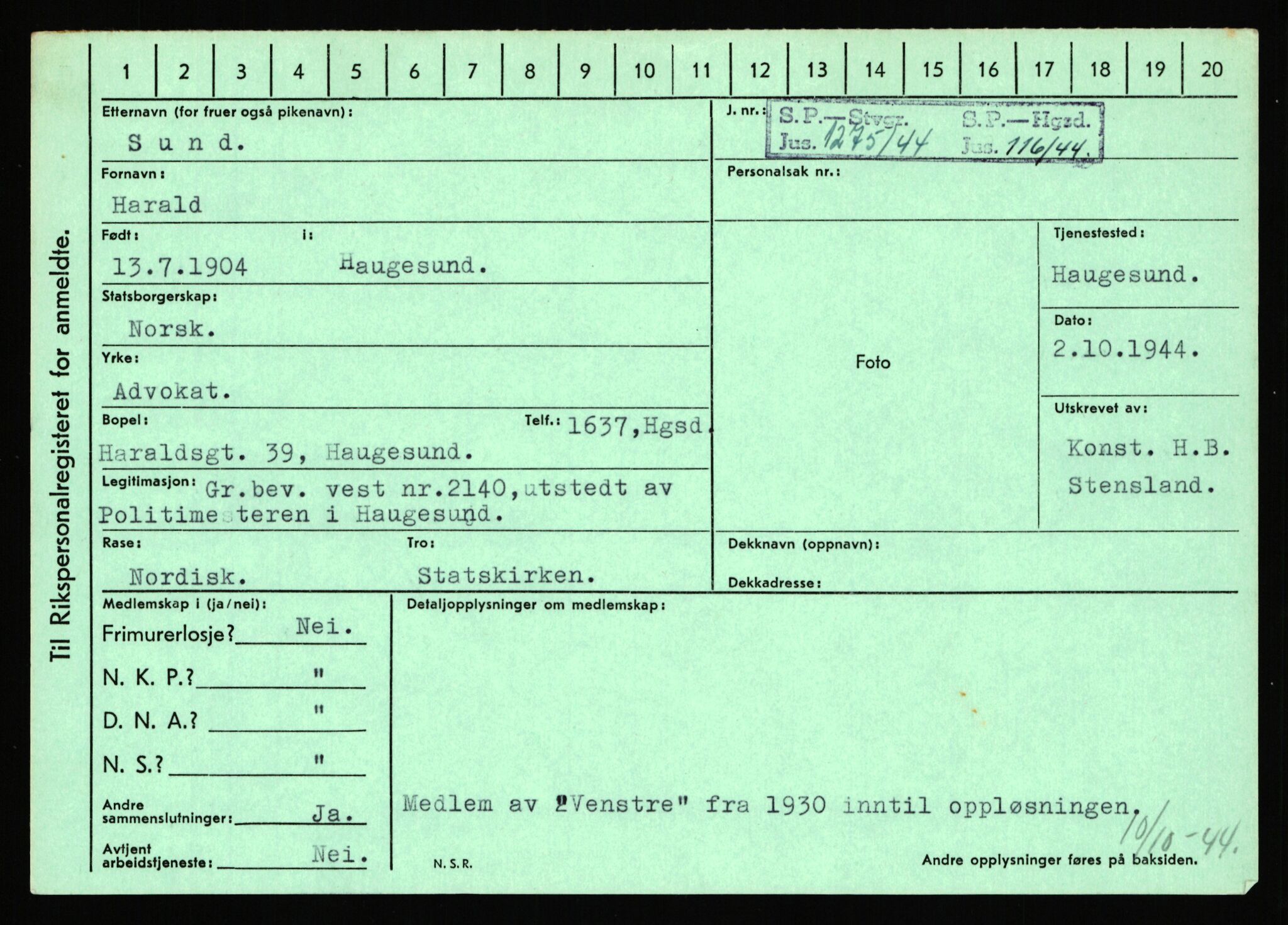 Statspolitiet - Hovedkontoret / Osloavdelingen, AV/RA-S-1329/C/Ca/L0014: Seterlien - Svartås, 1943-1945, p. 4686