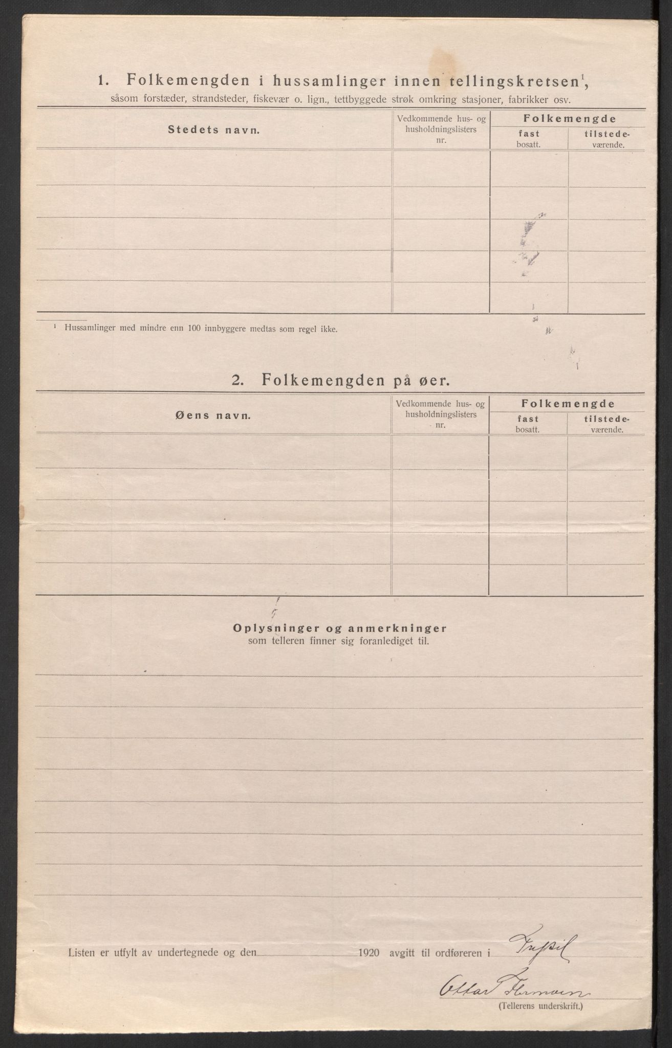 SAH, 1920 census for Trysil, 1920, p. 17