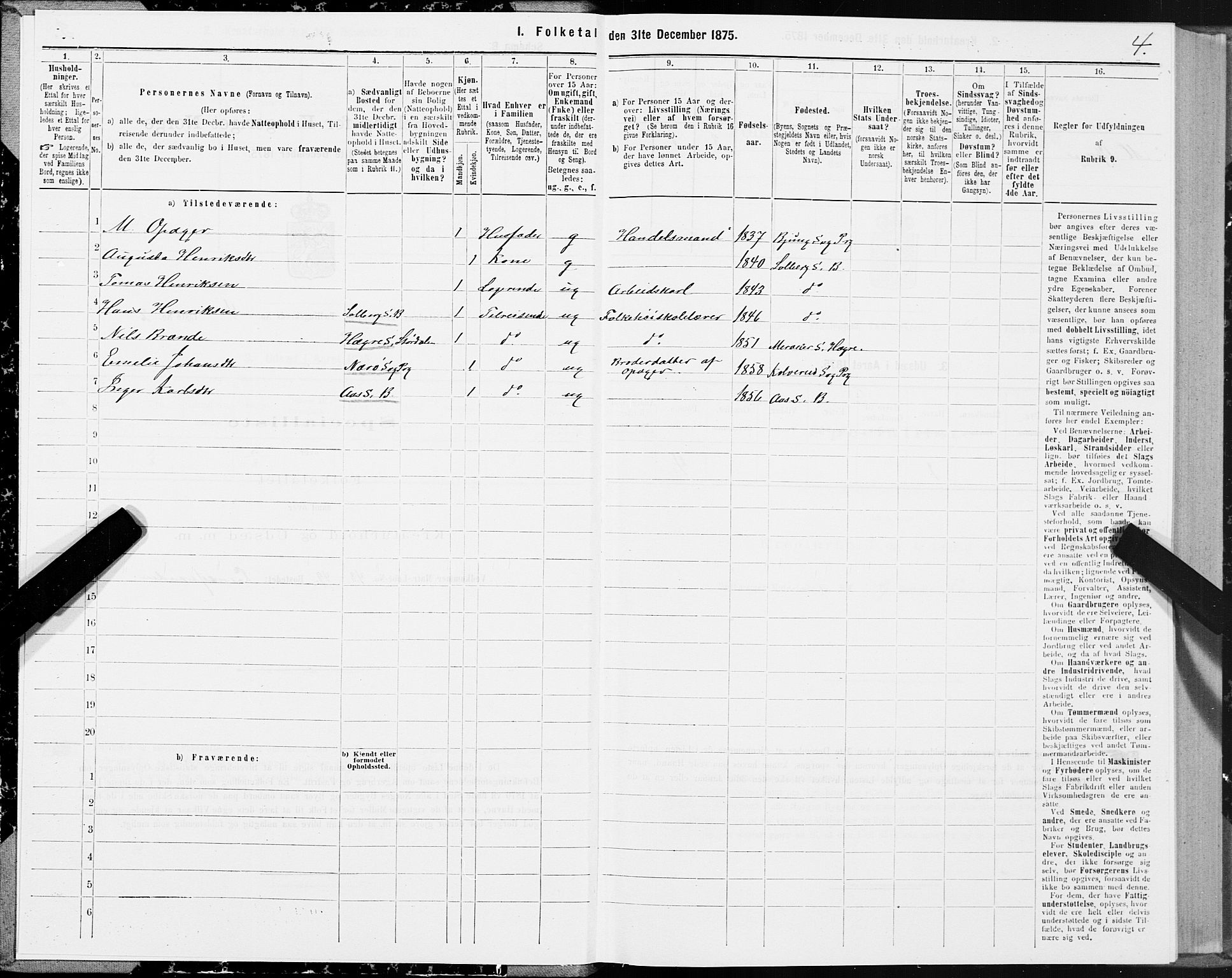 SAT, 1875 census for 1727P Beitstad, 1875, p. 3004