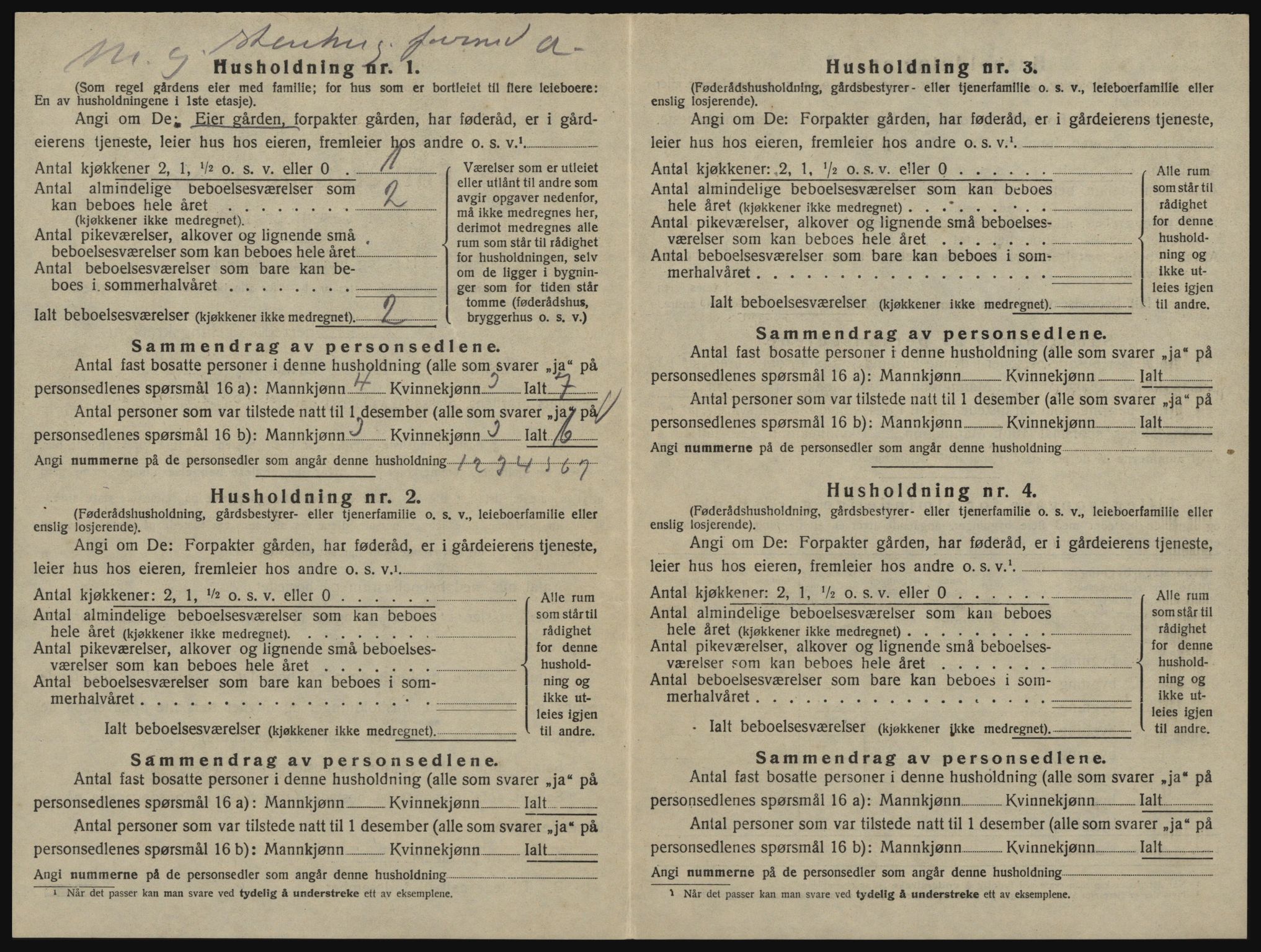SAO, 1920 census for Glemmen, 1920, p. 346