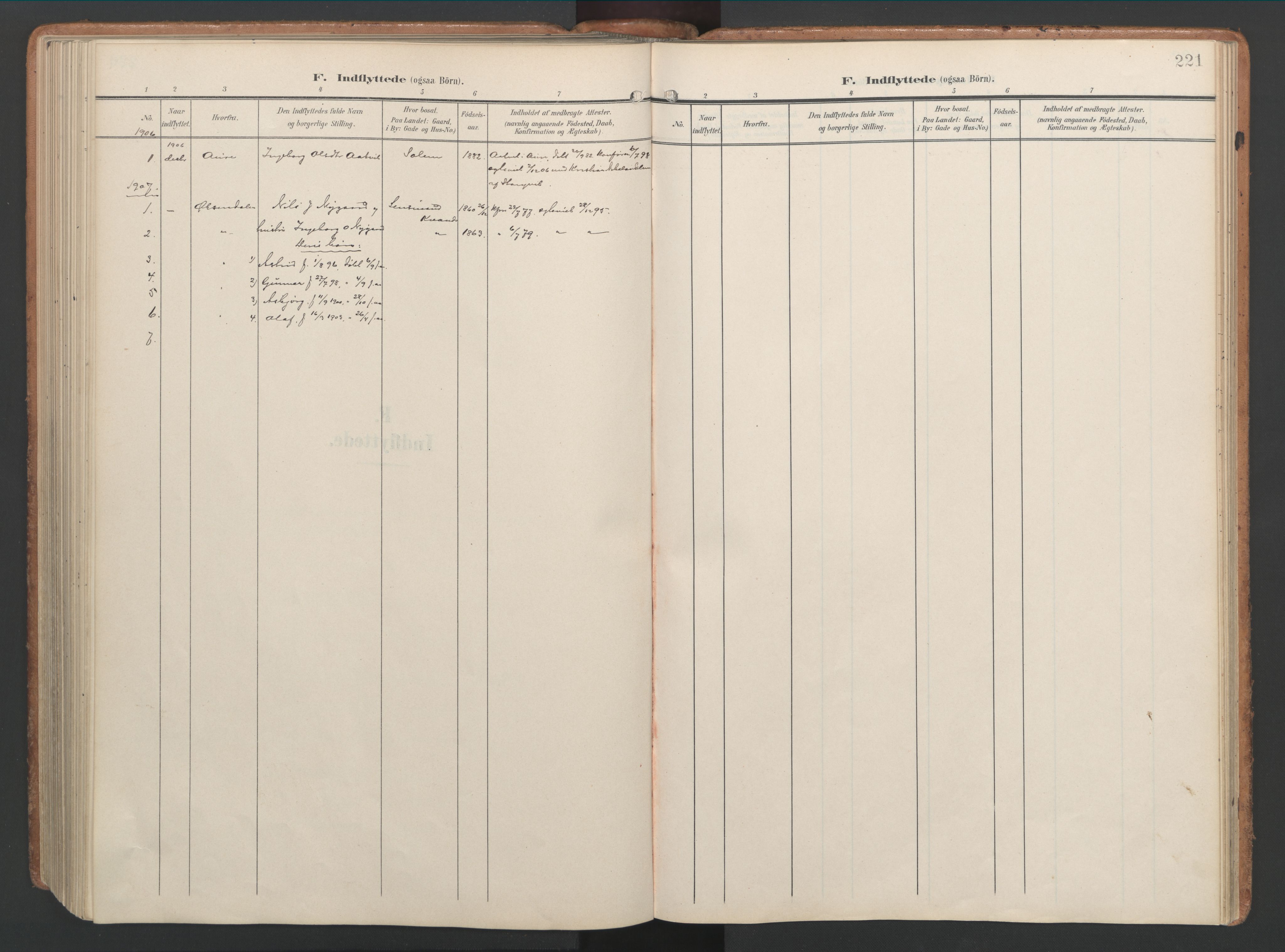 Ministerialprotokoller, klokkerbøker og fødselsregistre - Møre og Romsdal, SAT/A-1454/592/L1030: Parish register (official) no. 592A08, 1901-1925, p. 221