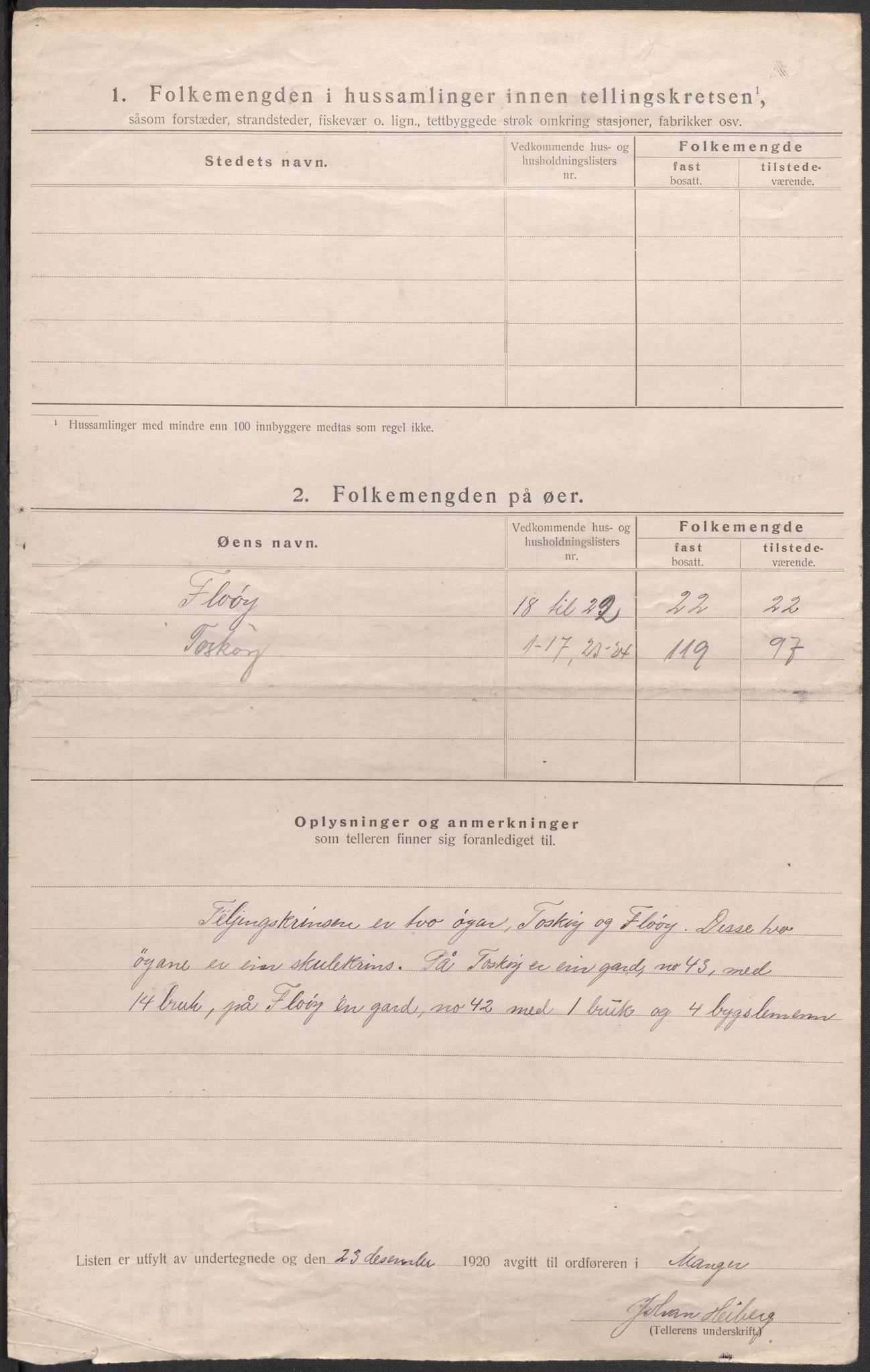 SAB, 1920 census for Manger, 1920, p. 39