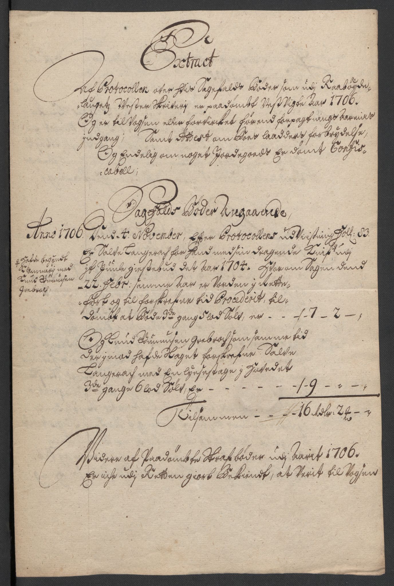 Rentekammeret inntil 1814, Reviderte regnskaper, Fogderegnskap, AV/RA-EA-4092/R40/L2448: Fogderegnskap Råbyggelag, 1706-1708, p. 34