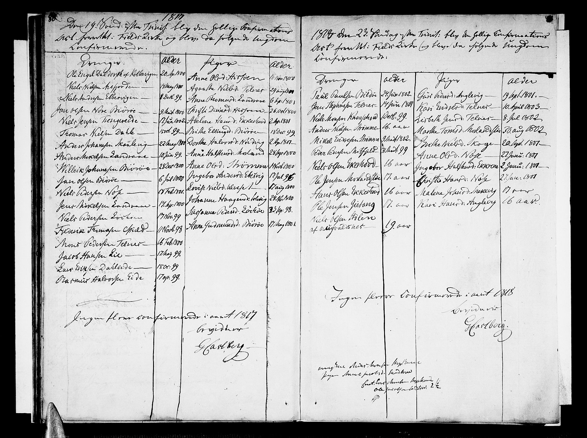 Sund sokneprestembete, AV/SAB-A-99930: Parish register (official) no. A 10, 1804-1818, p. 80-81