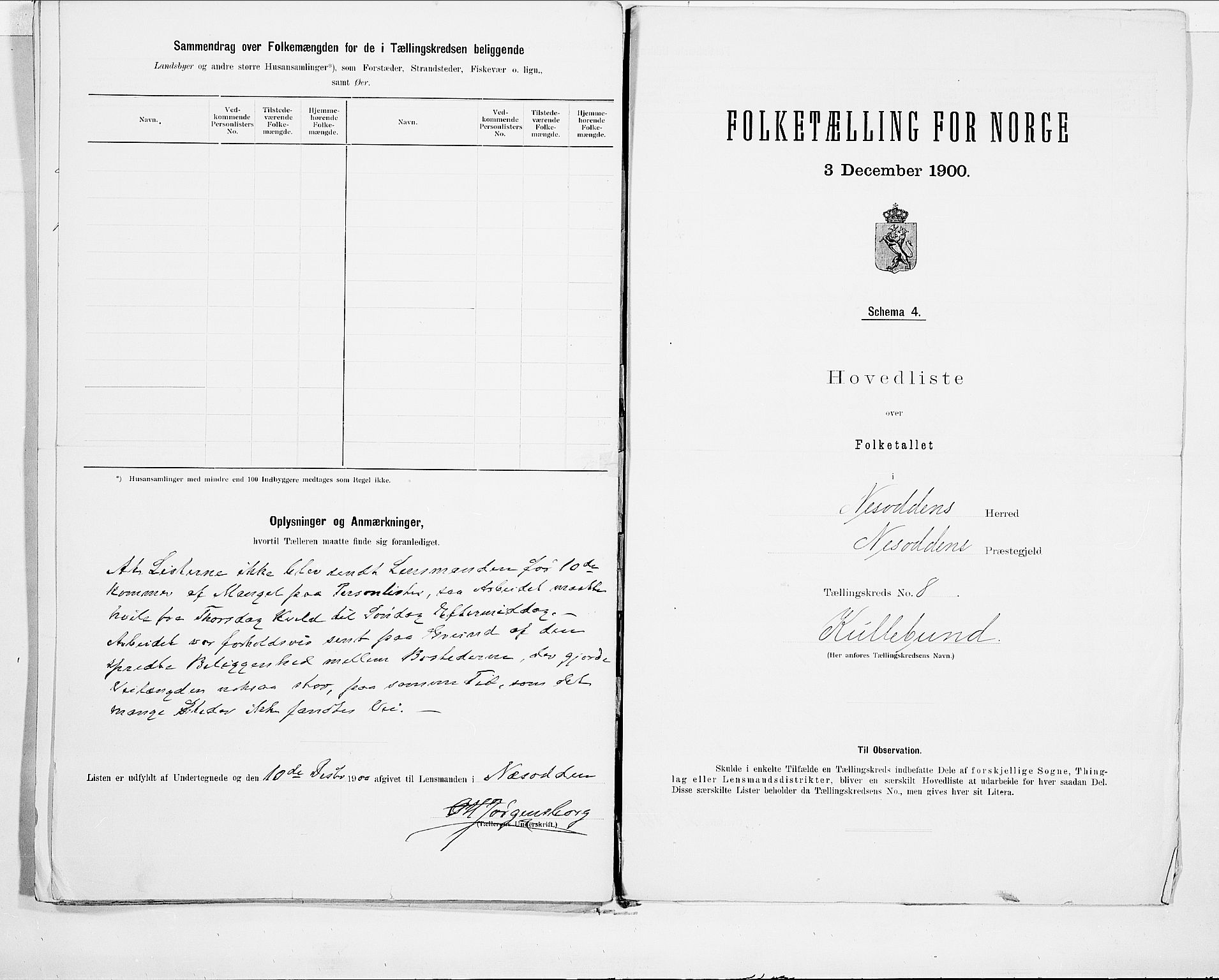 SAO, 1900 census for Nesodden, 1900, p. 18