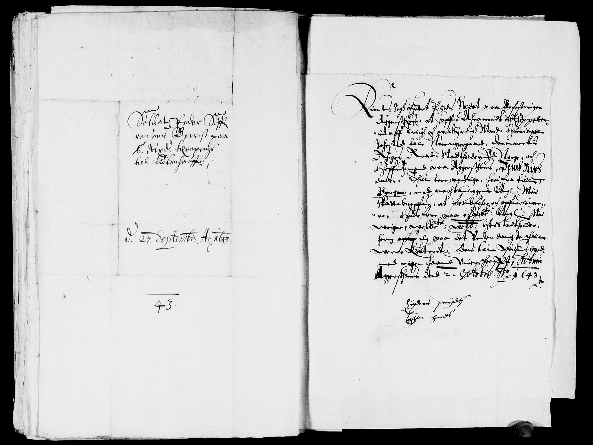 Rentekammeret inntil 1814, Reviderte regnskaper, Lensregnskaper, AV/RA-EA-5023/R/Rb/Rba/L0171: Akershus len, 1643-1644
