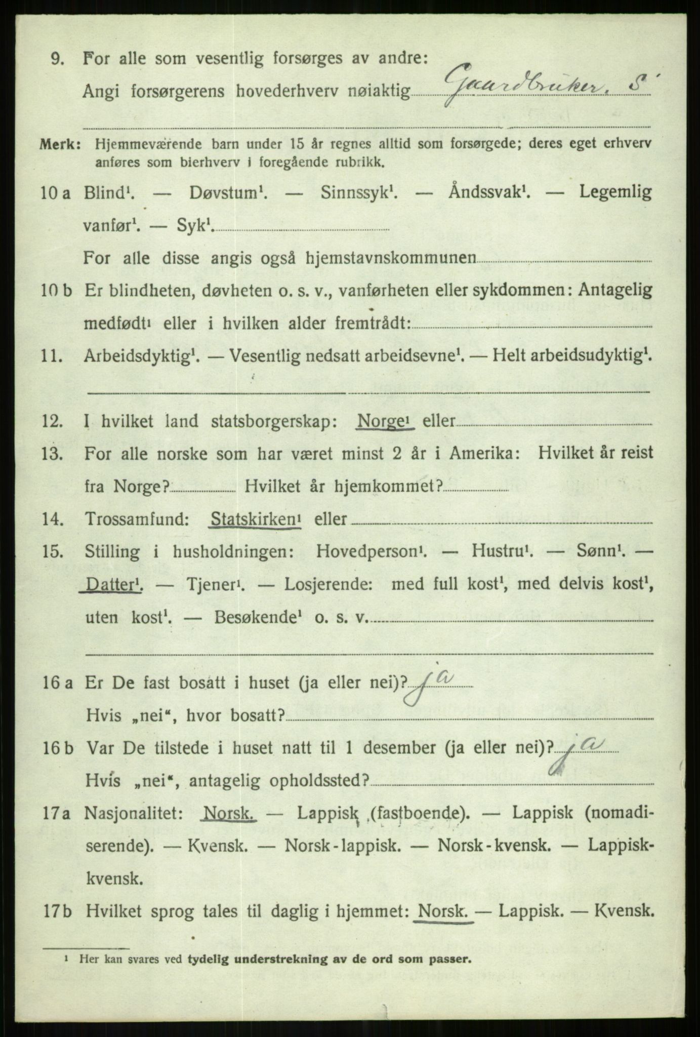 SATØ, 1920 census for Målselv, 1920, p. 5258