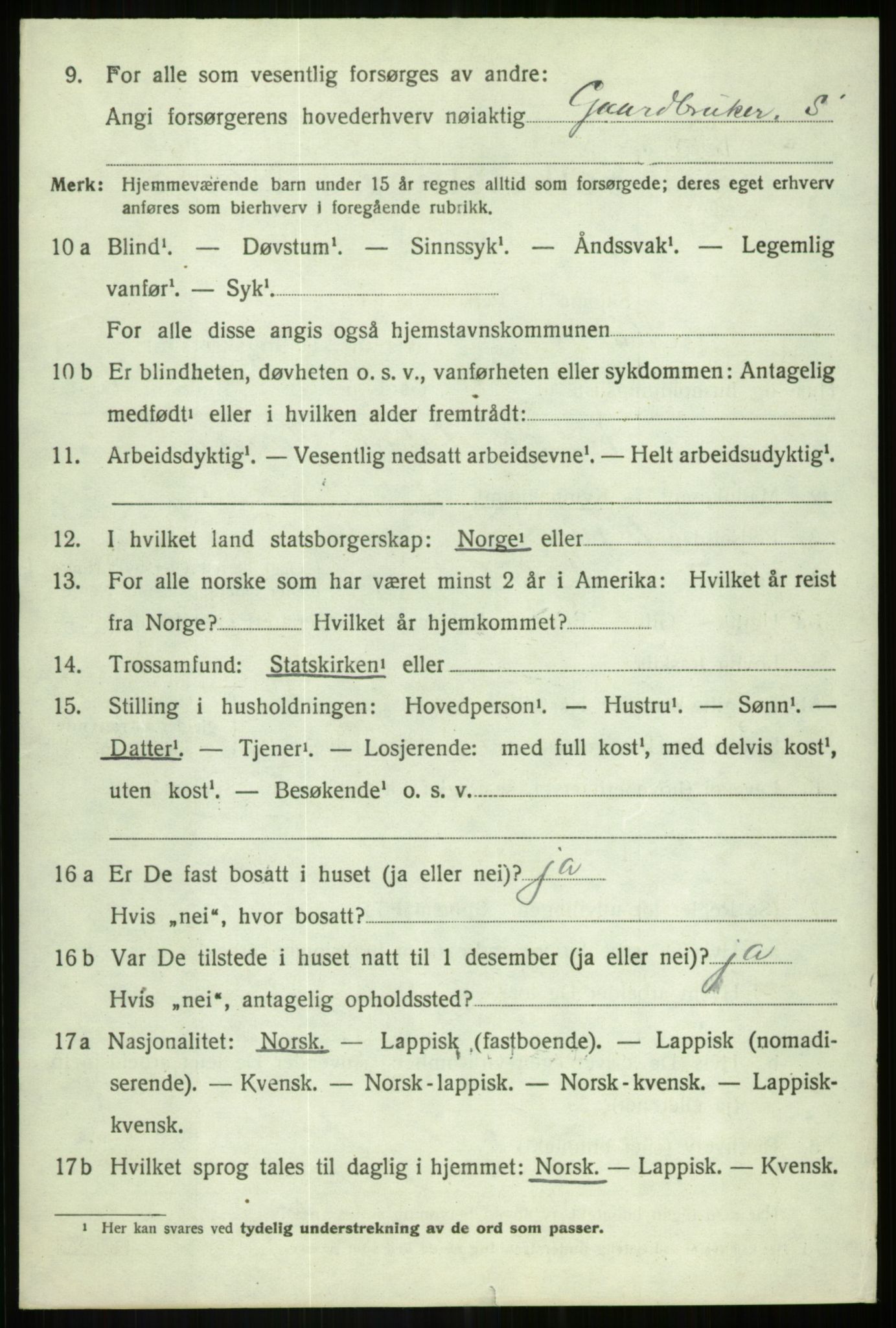 SATØ, 1920 census for Målselv, 1920, p. 5258