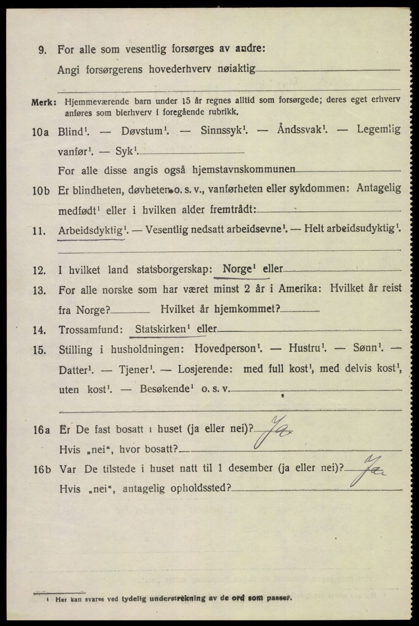 SAK, 1920 census for Lista, 1920, p. 3892