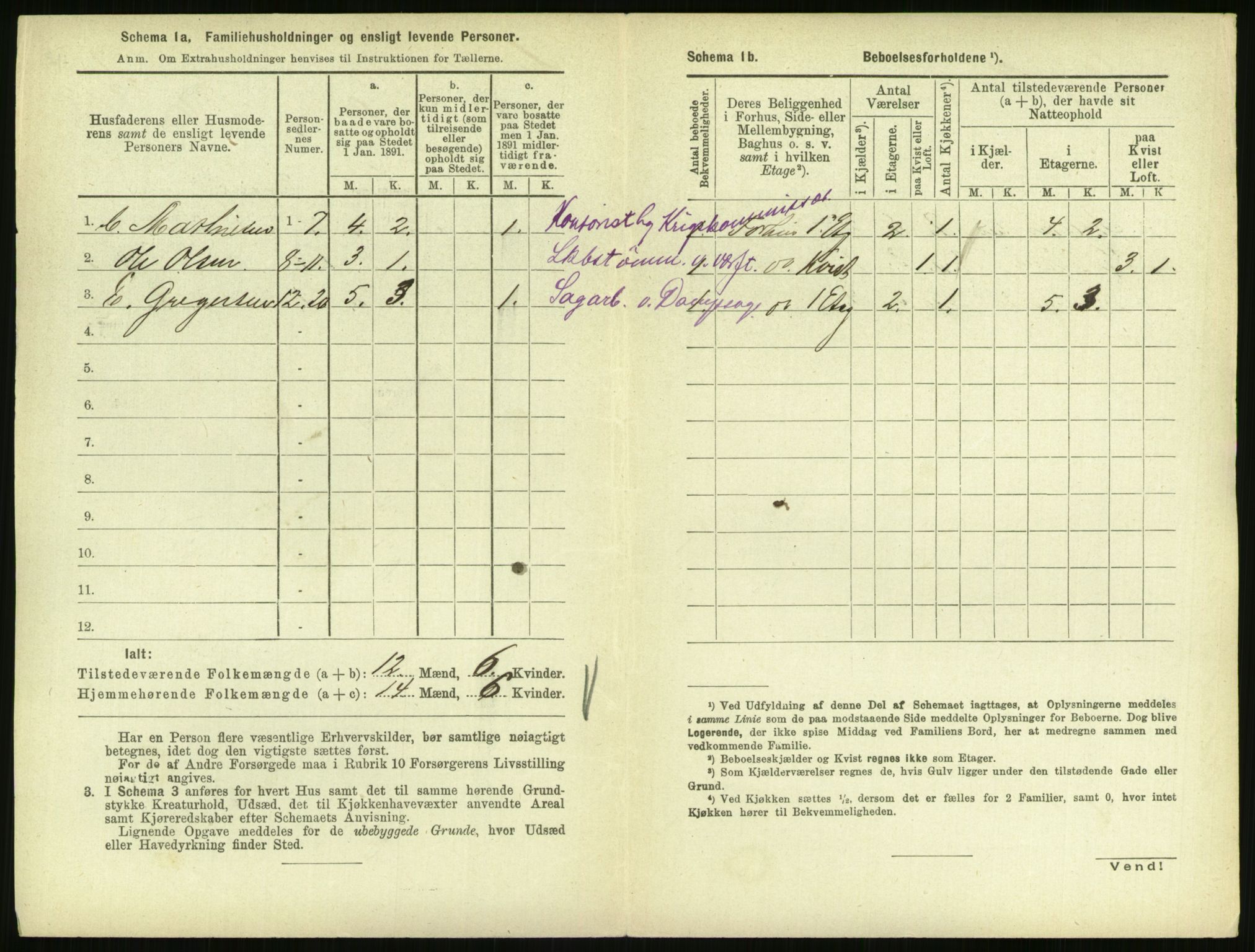 RA, 1891 census for 0707 Larvik, 1891, p. 58