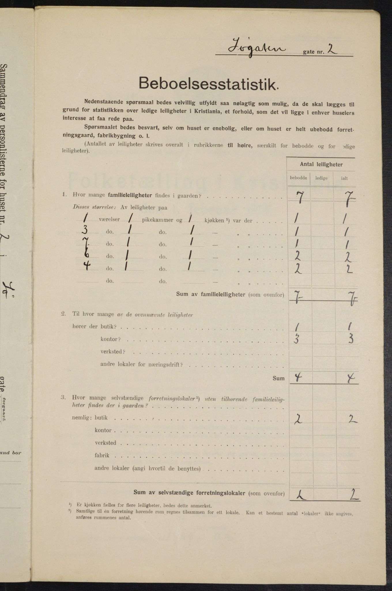 OBA, Municipal Census 1914 for Kristiania, 1914, p. 94966