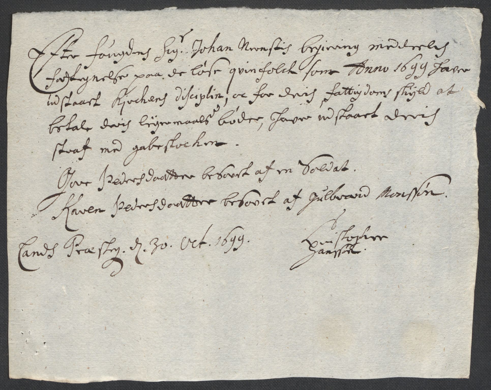 Rentekammeret inntil 1814, Reviderte regnskaper, Fogderegnskap, AV/RA-EA-4092/R18/L1297: Fogderegnskap Hadeland, Toten og Valdres, 1699, p. 323