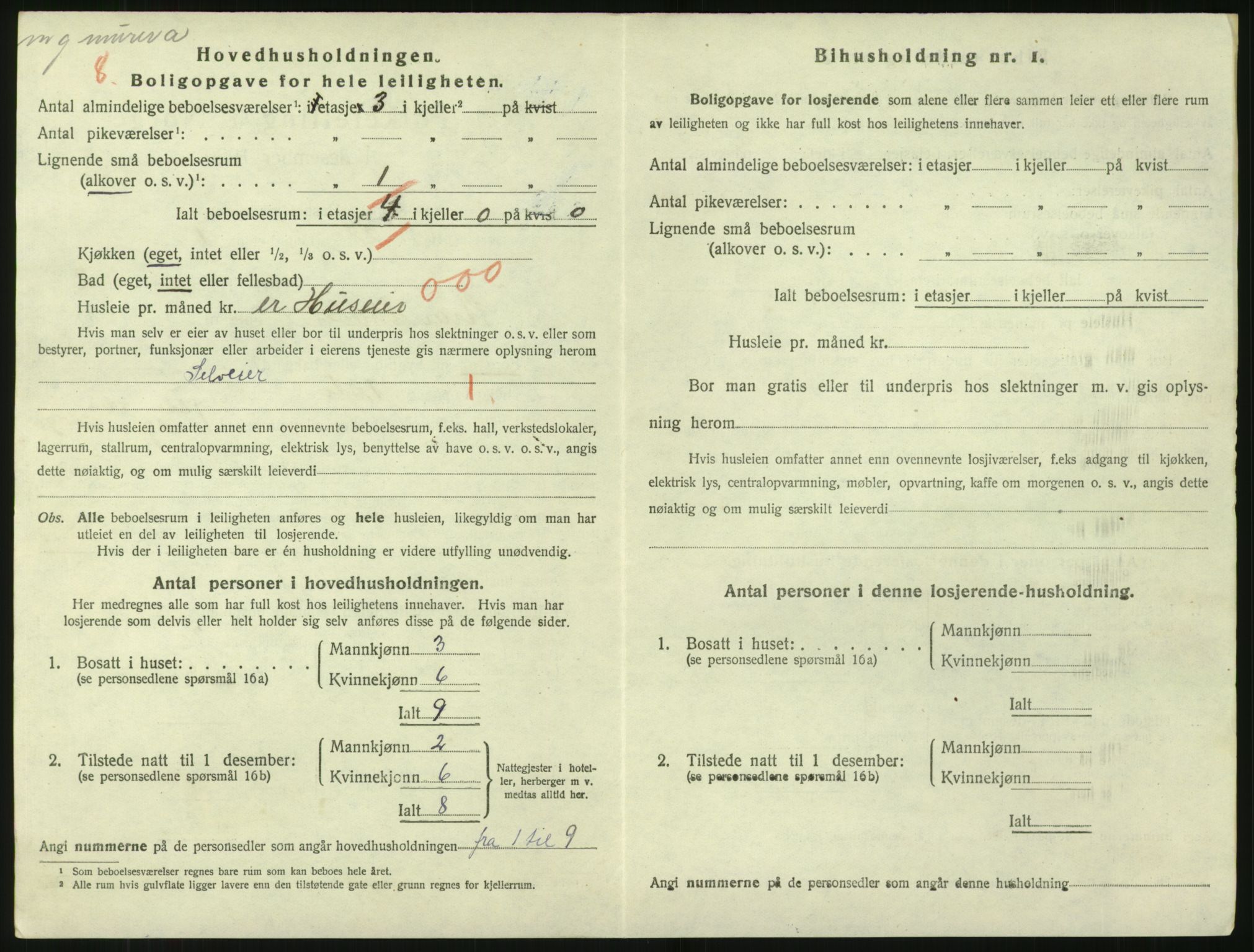 SAK, 1920 census for Tvedestrand, 1920, p. 1014