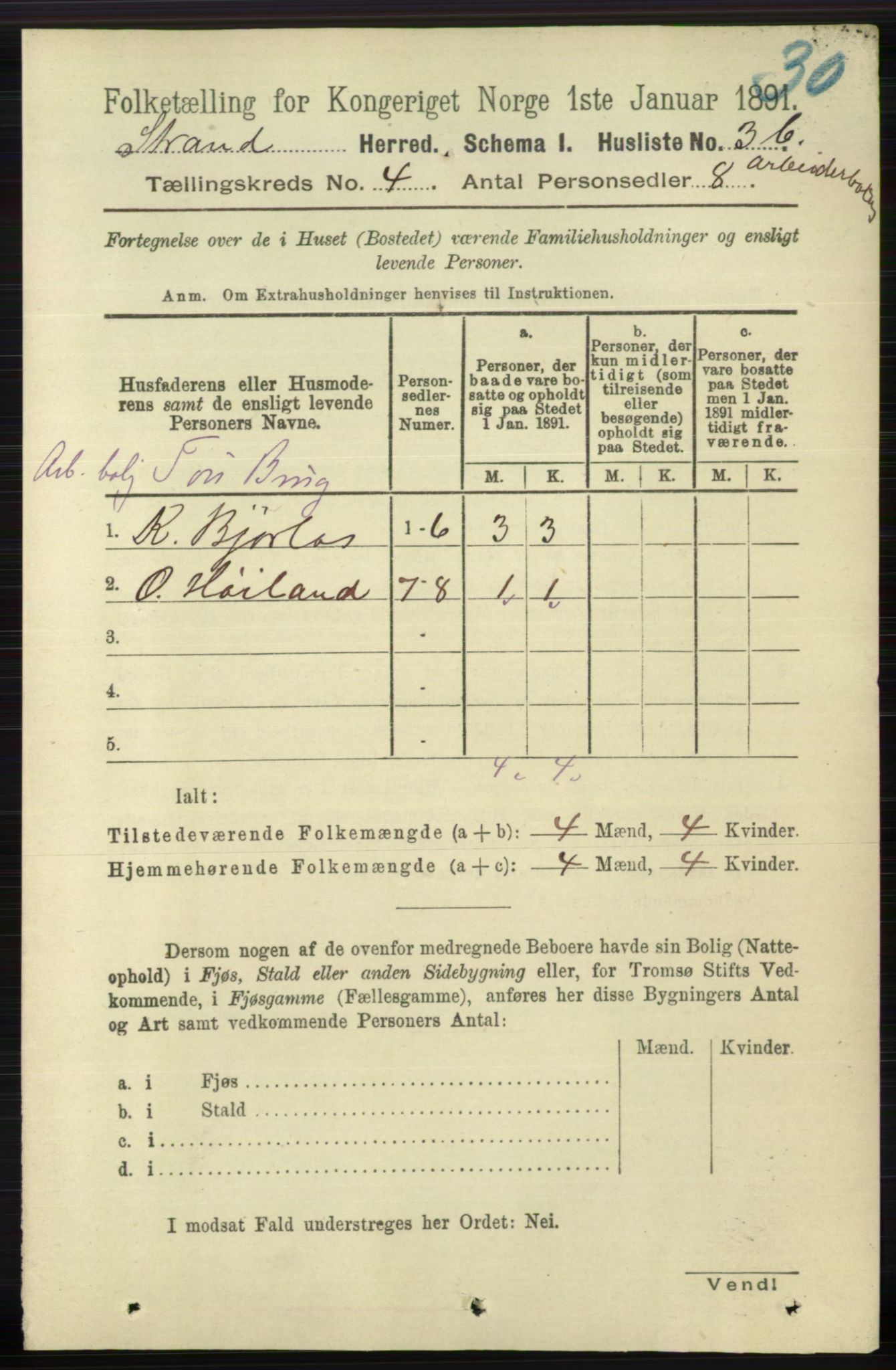 RA, 1891 census for 1130 Strand, 1891, p. 1115