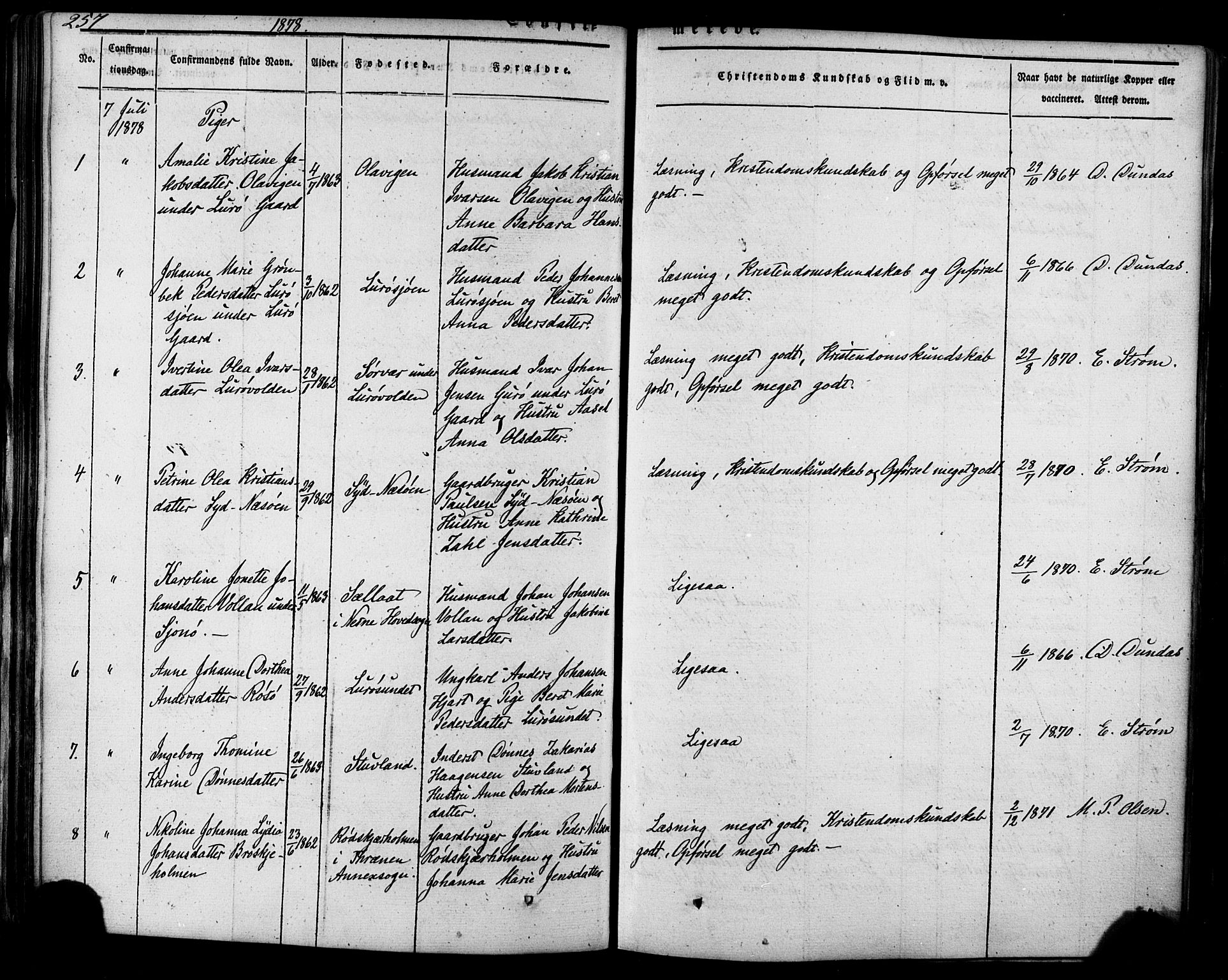 Ministerialprotokoller, klokkerbøker og fødselsregistre - Nordland, AV/SAT-A-1459/839/L0567: Parish register (official) no. 839A04, 1863-1879, p. 257