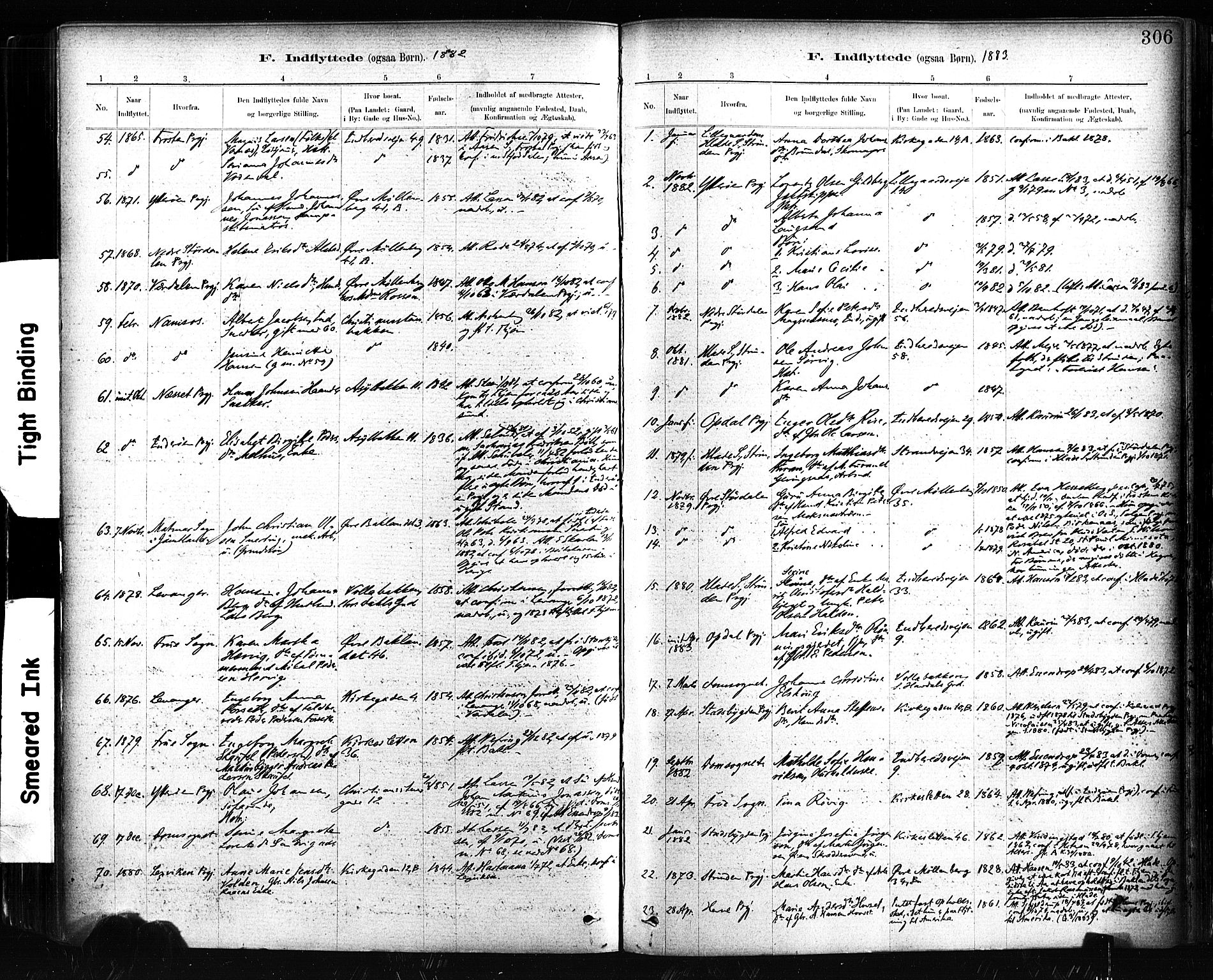 Ministerialprotokoller, klokkerbøker og fødselsregistre - Sør-Trøndelag, SAT/A-1456/604/L0189: Parish register (official) no. 604A10, 1878-1892, p. 306