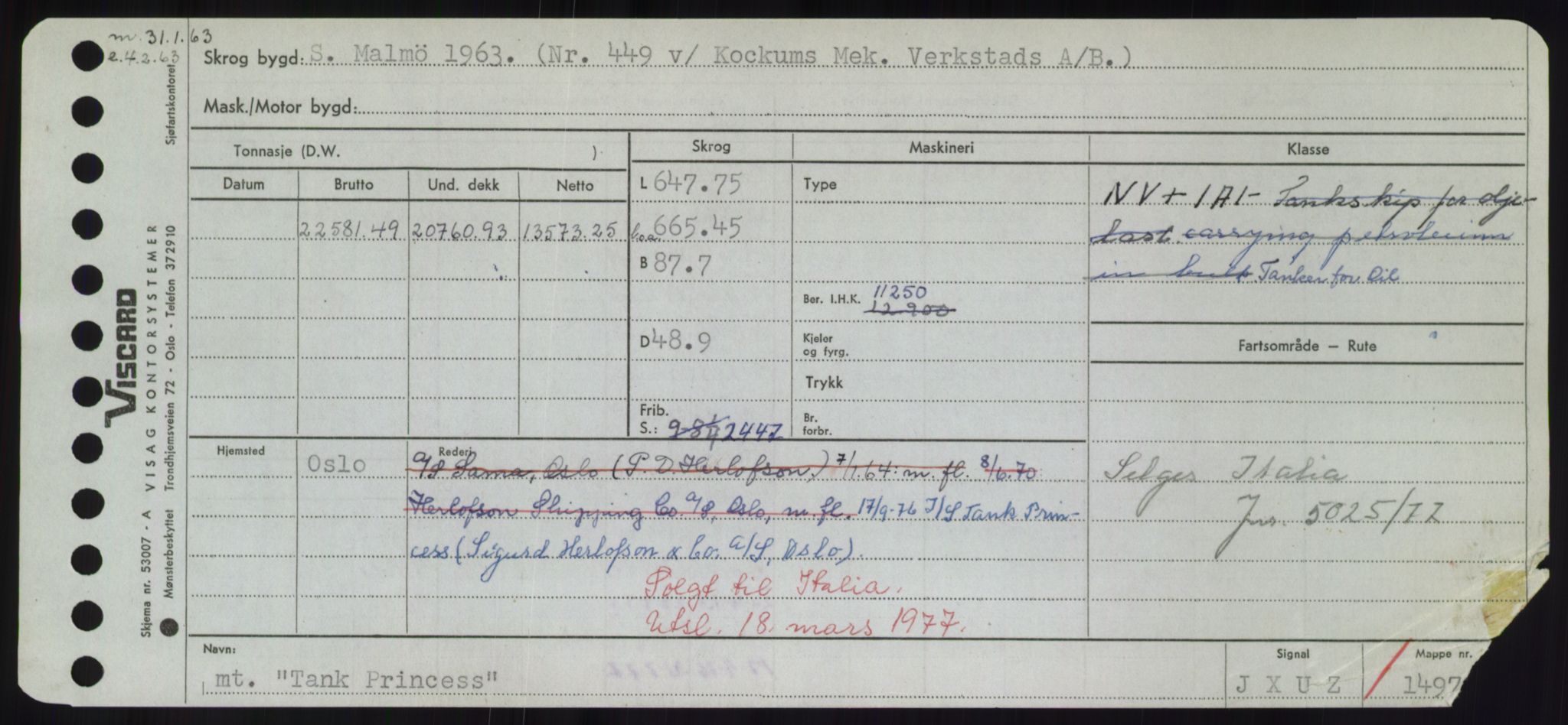 Sjøfartsdirektoratet med forløpere, Skipsmålingen, RA/S-1627/H/Hd/L0038: Fartøy, T-Th, p. 209