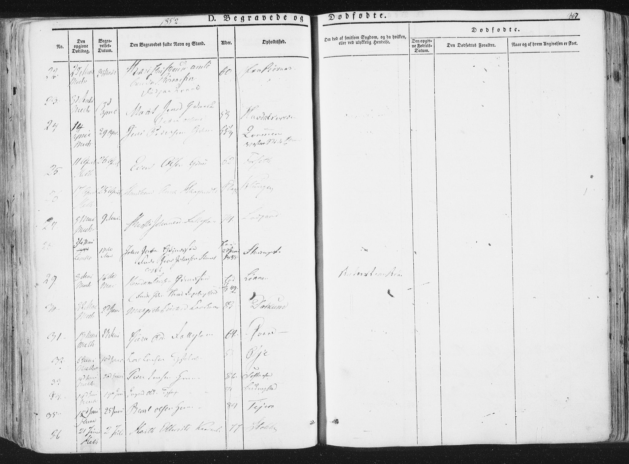 Ministerialprotokoller, klokkerbøker og fødselsregistre - Sør-Trøndelag, AV/SAT-A-1456/691/L1074: Parish register (official) no. 691A06, 1842-1852, p. 367