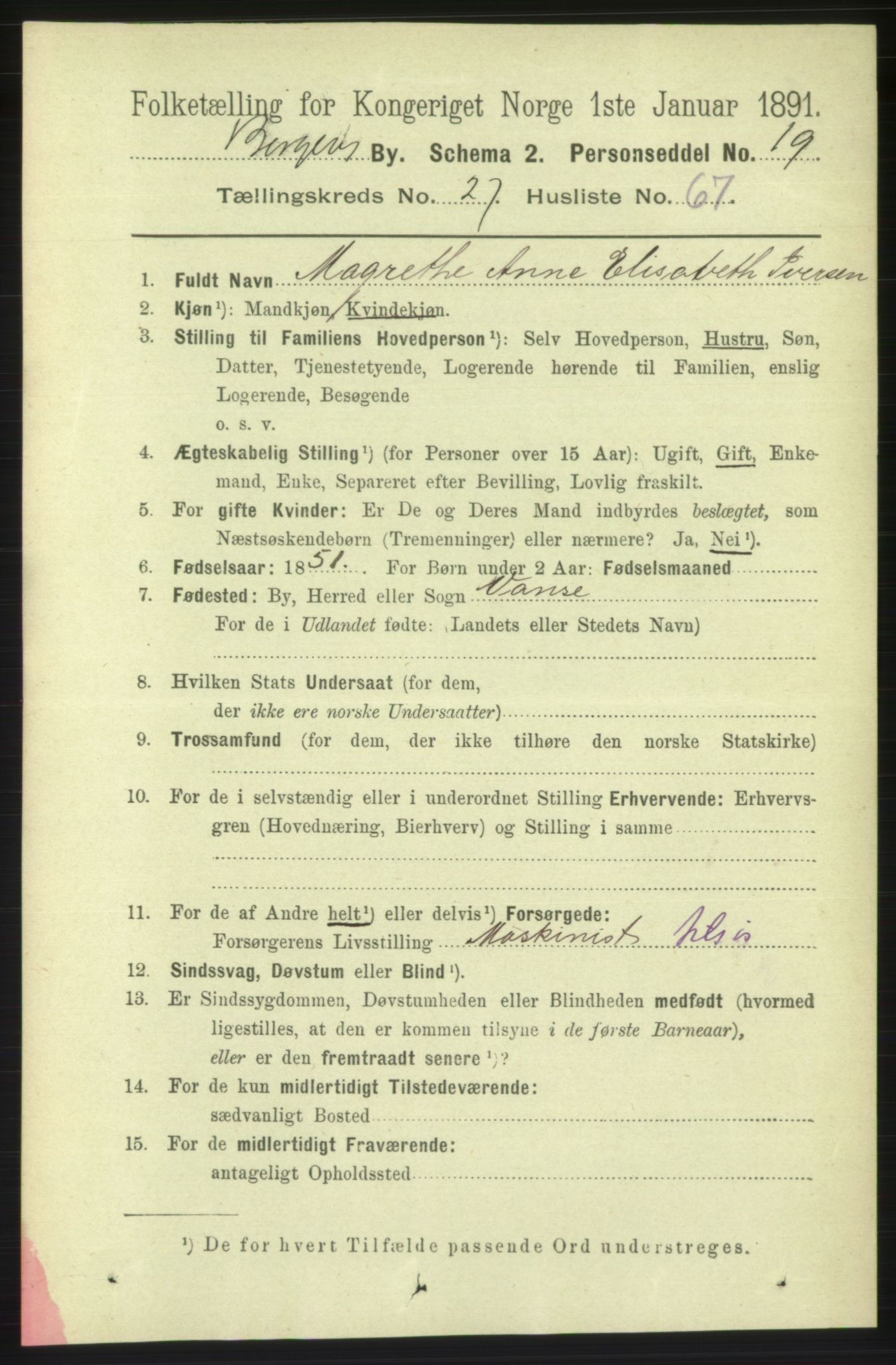 RA, 1891 Census for 1301 Bergen, 1891, p. 36335