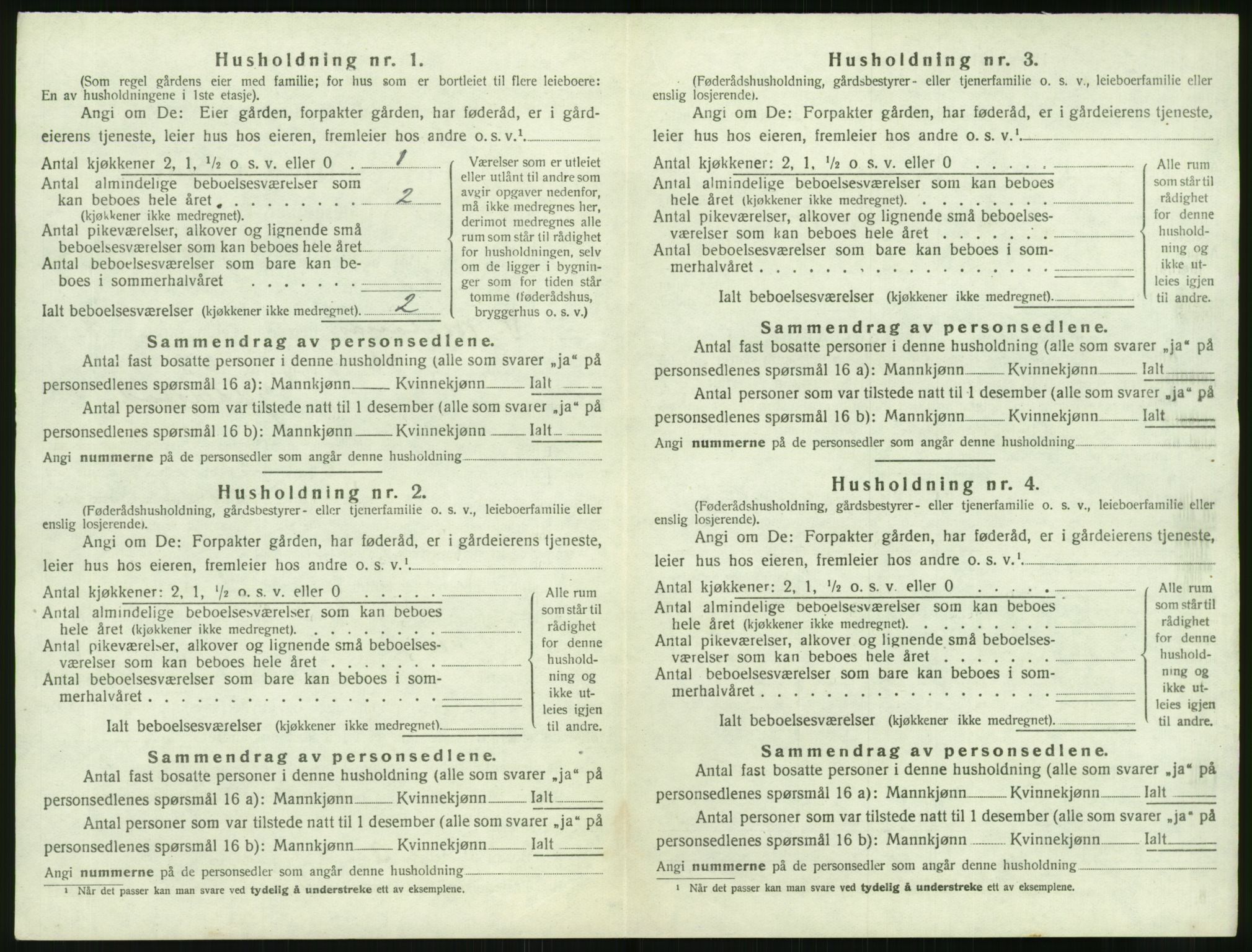 SAK, 1920 census for Vestre Moland, 1920, p. 1026