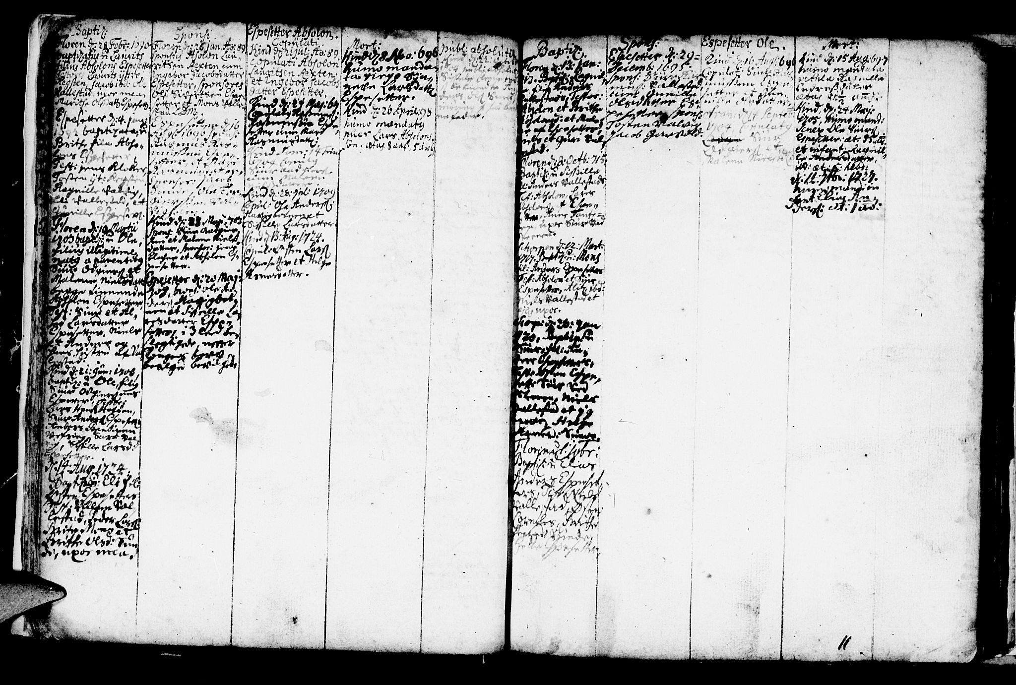 Kinn sokneprestembete, AV/SAB-A-80801/H/Haa/Haaa/L0001: Parish register (official) no. A 1, 1689-1729, p. 11