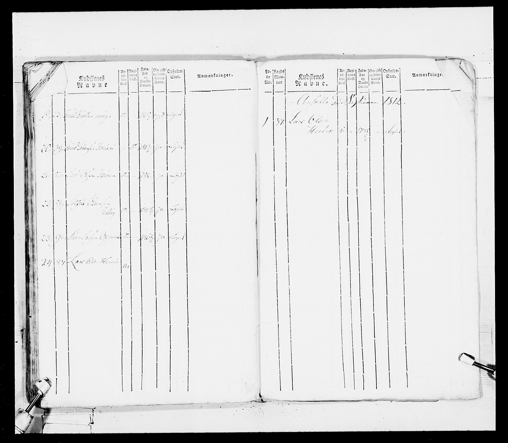 Generalitets- og kommissariatskollegiet, Det kongelige norske kommissariatskollegium, AV/RA-EA-5420/E/Eh/L0100: Bergenhusiske skarpskytterbataljon, 1812, p. 63