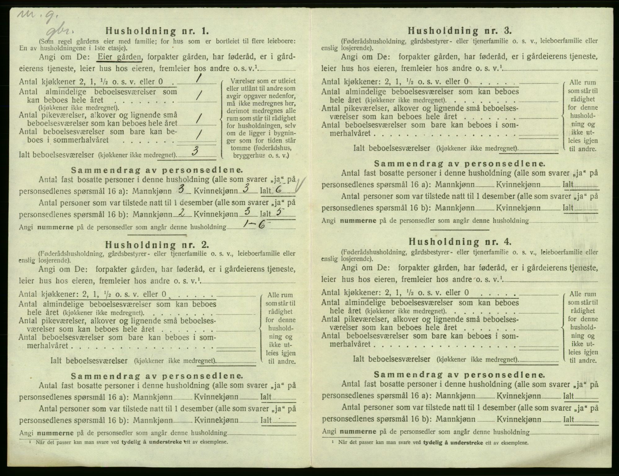 SAB, 1920 census for Fitjar, 1920, p. 509