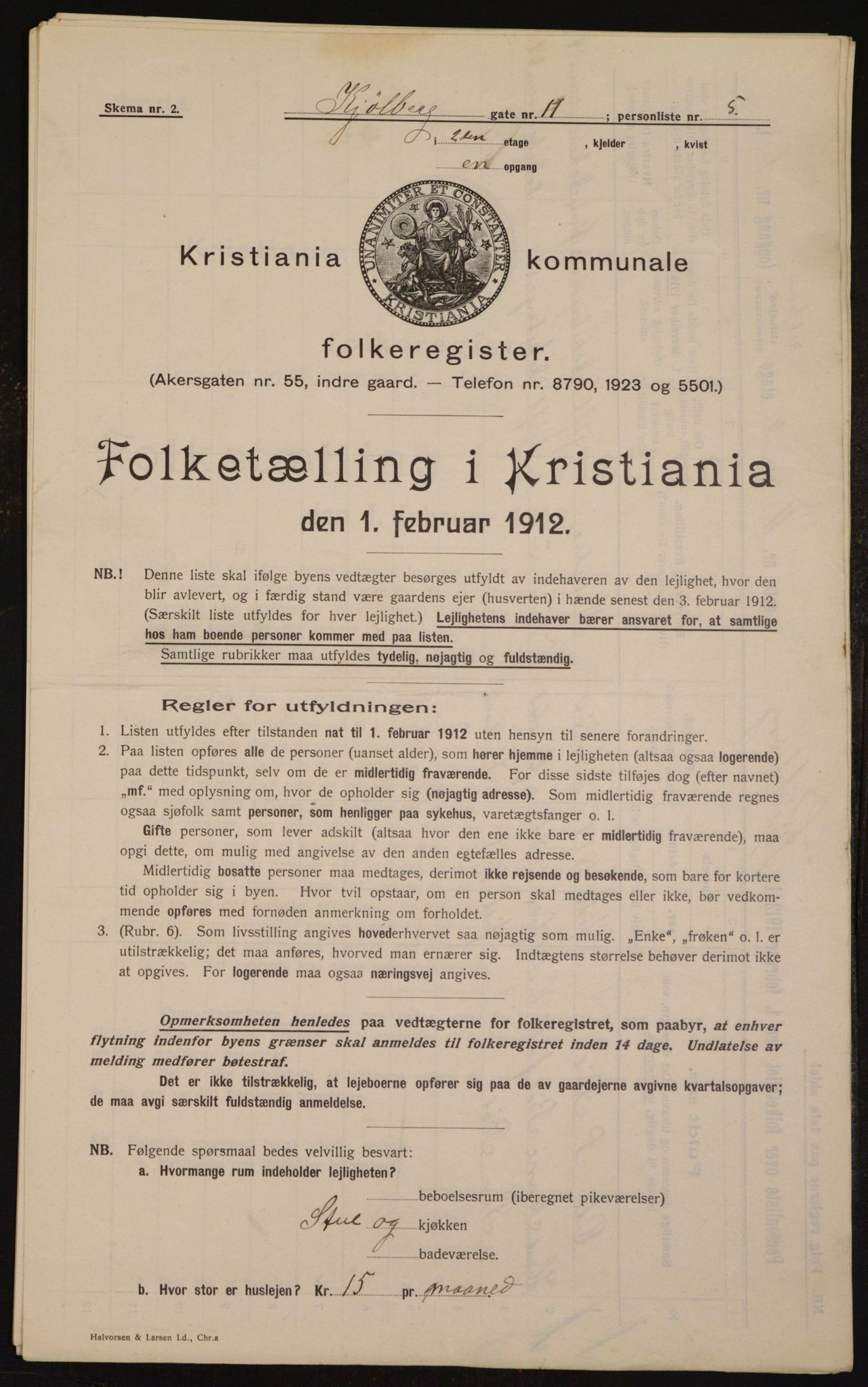 OBA, Municipal Census 1912 for Kristiania, 1912, p. 51767