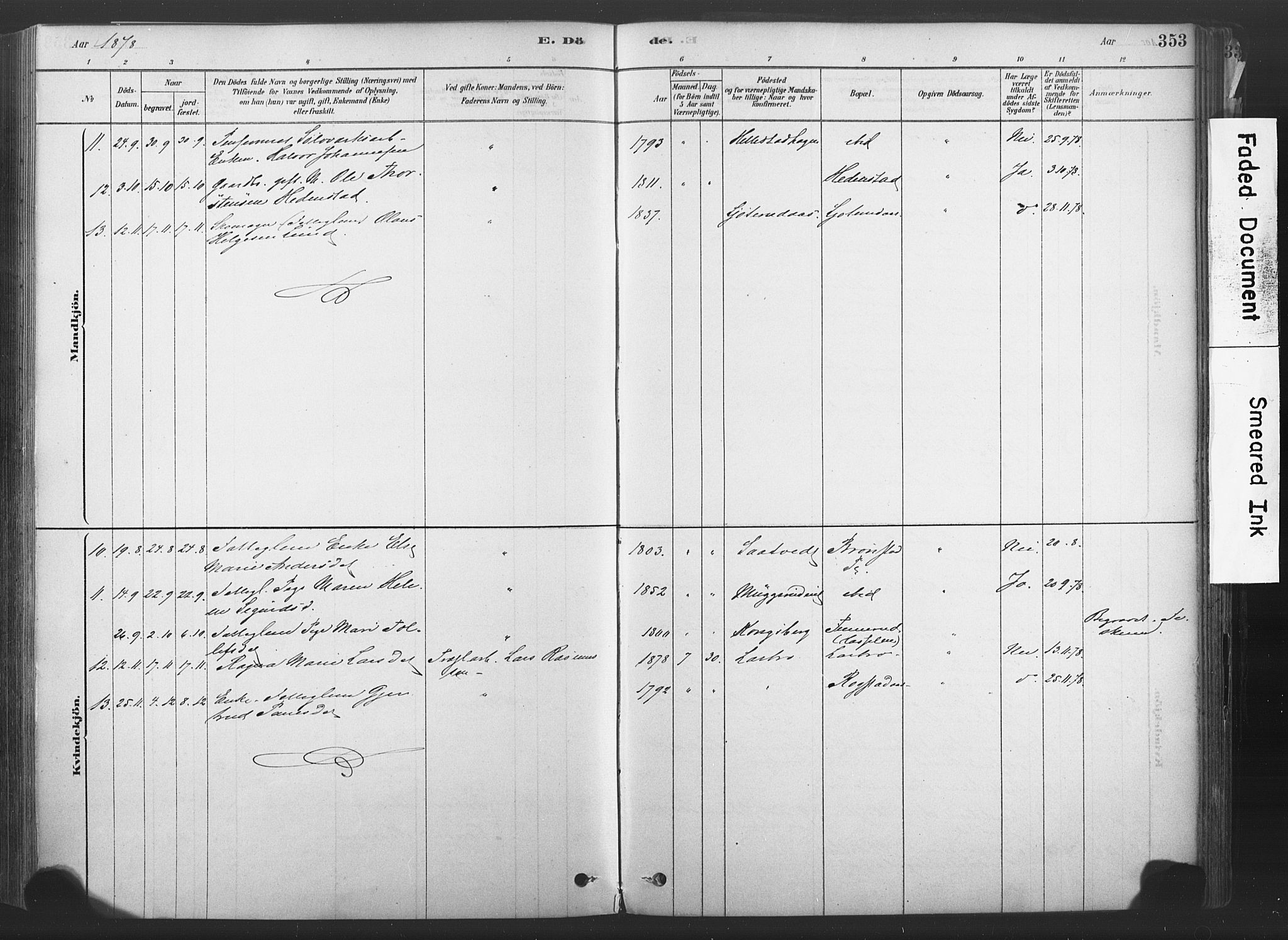 Sandsvær kirkebøker, SAKO/A-244/F/Fd/L0001: Parish register (official) no. IV 1, 1878-1906, p. 353