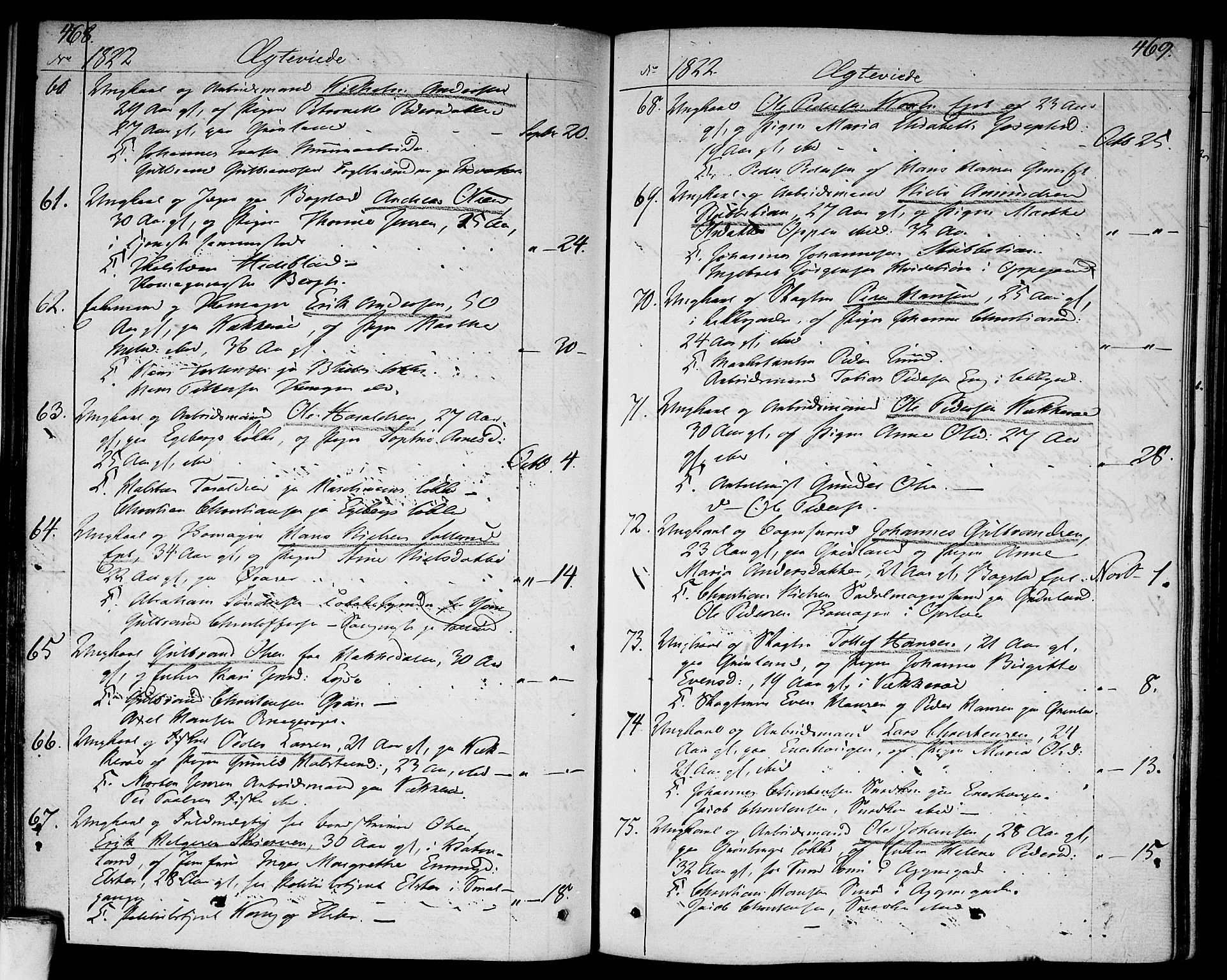 Aker prestekontor kirkebøker, SAO/A-10861/F/L0012: Parish register (official) no. 12, 1819-1828, p. 468-469