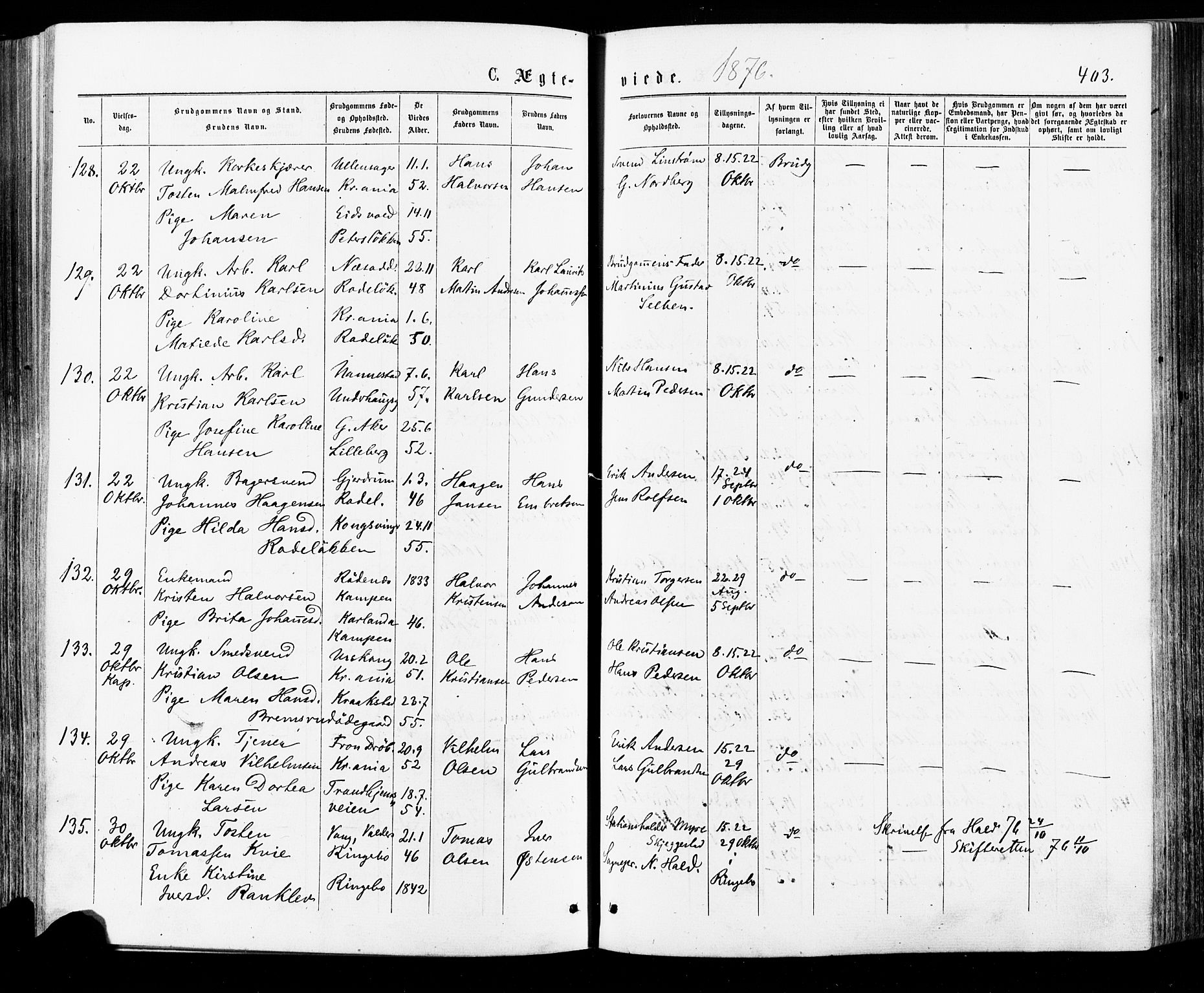 Østre Aker prestekontor Kirkebøker, SAO/A-10840/F/Fa/L0004: Parish register (official) no. I 4, 1876-1889, p. 403