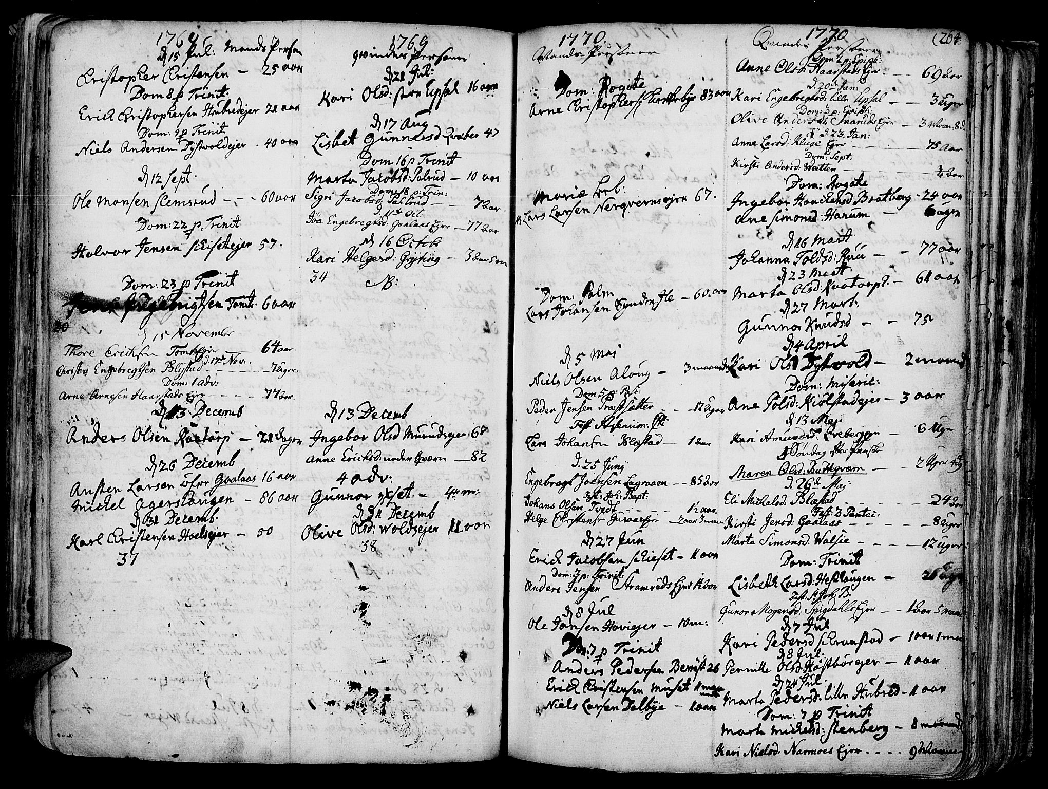 Vang prestekontor, Hedmark, AV/SAH-PREST-008/H/Ha/Haa/L0003: Parish register (official) no. 3, 1734-1809, p. 264