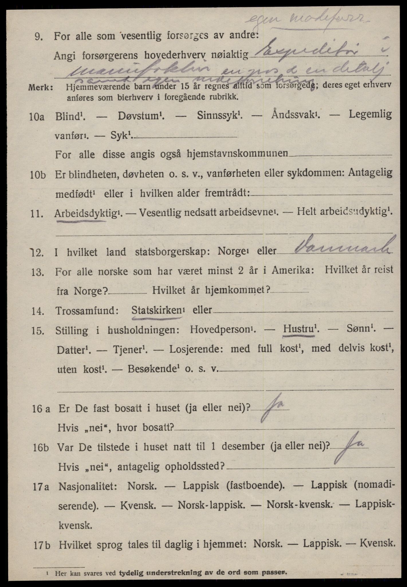 SAT, 1920 census for Strinda, 1920, p. 12641