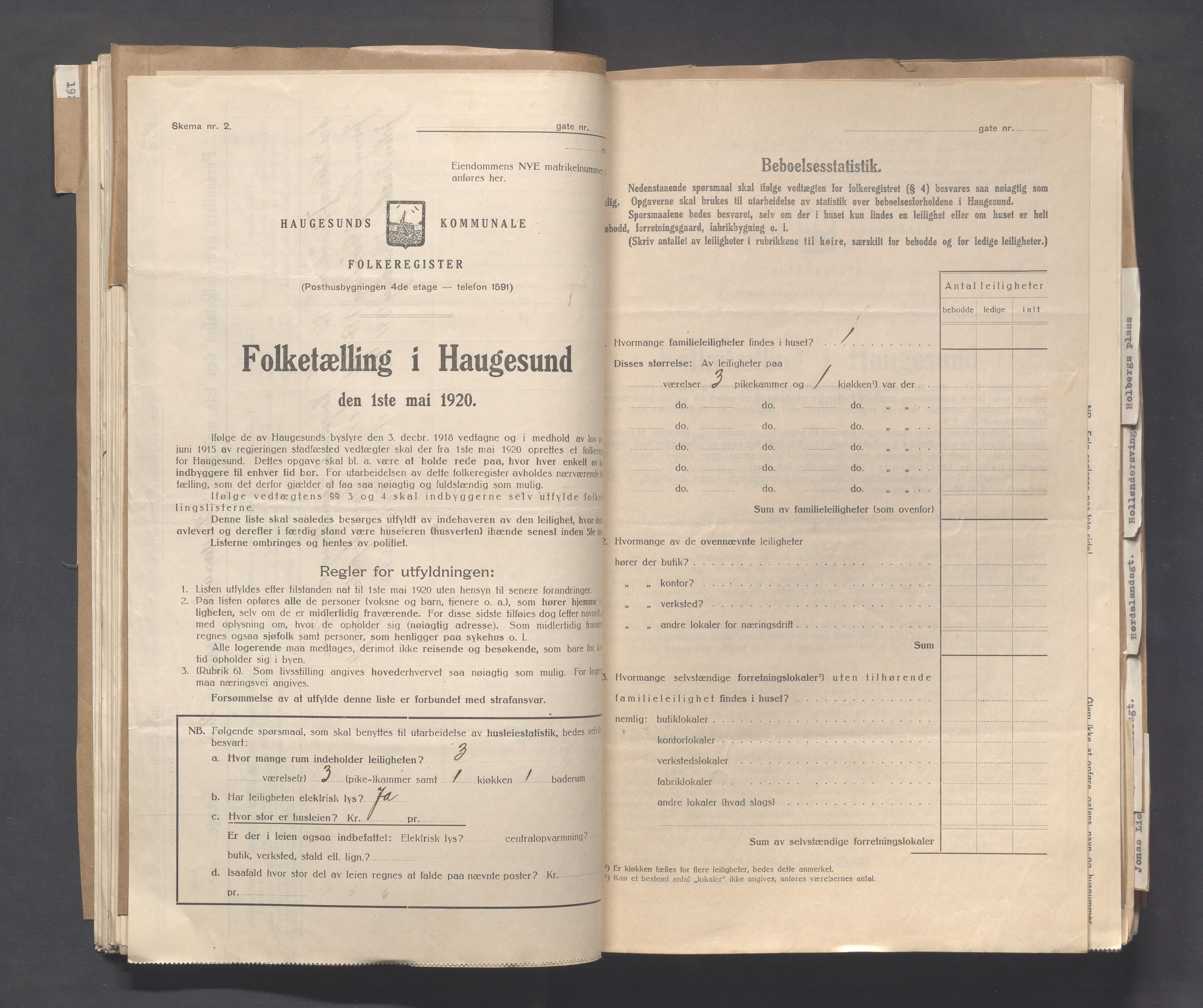 IKAR, Local census 1.5.1920 for Haugesund, 1920, p. 2141