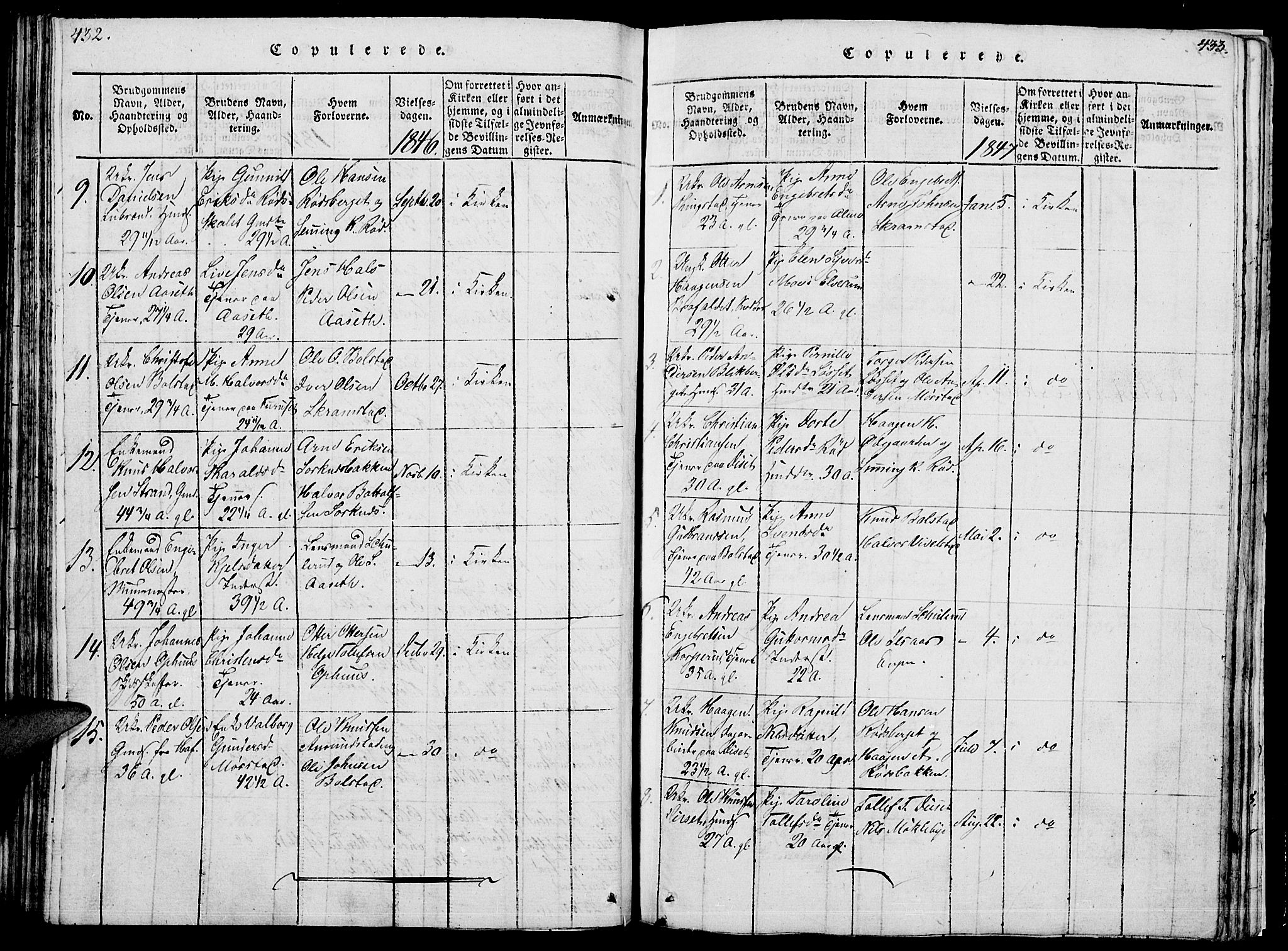 Åmot prestekontor, Hedmark, SAH/PREST-056/H/Ha/Hab/L0001: Parish register (copy) no. 1, 1815-1847, p. 432-433