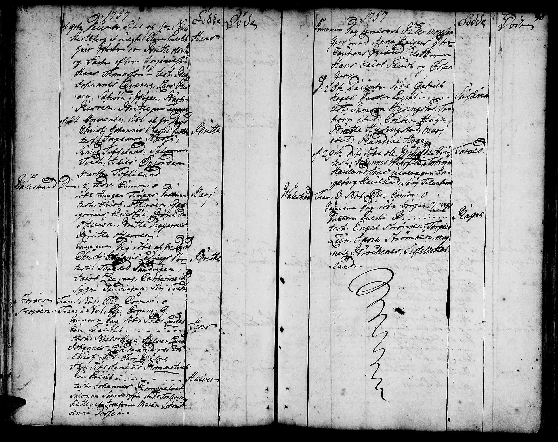 Stord sokneprestembete, AV/SAB-A-78201/H/Haa: Parish register (official) no. A 2, 1744-1777, p. 98