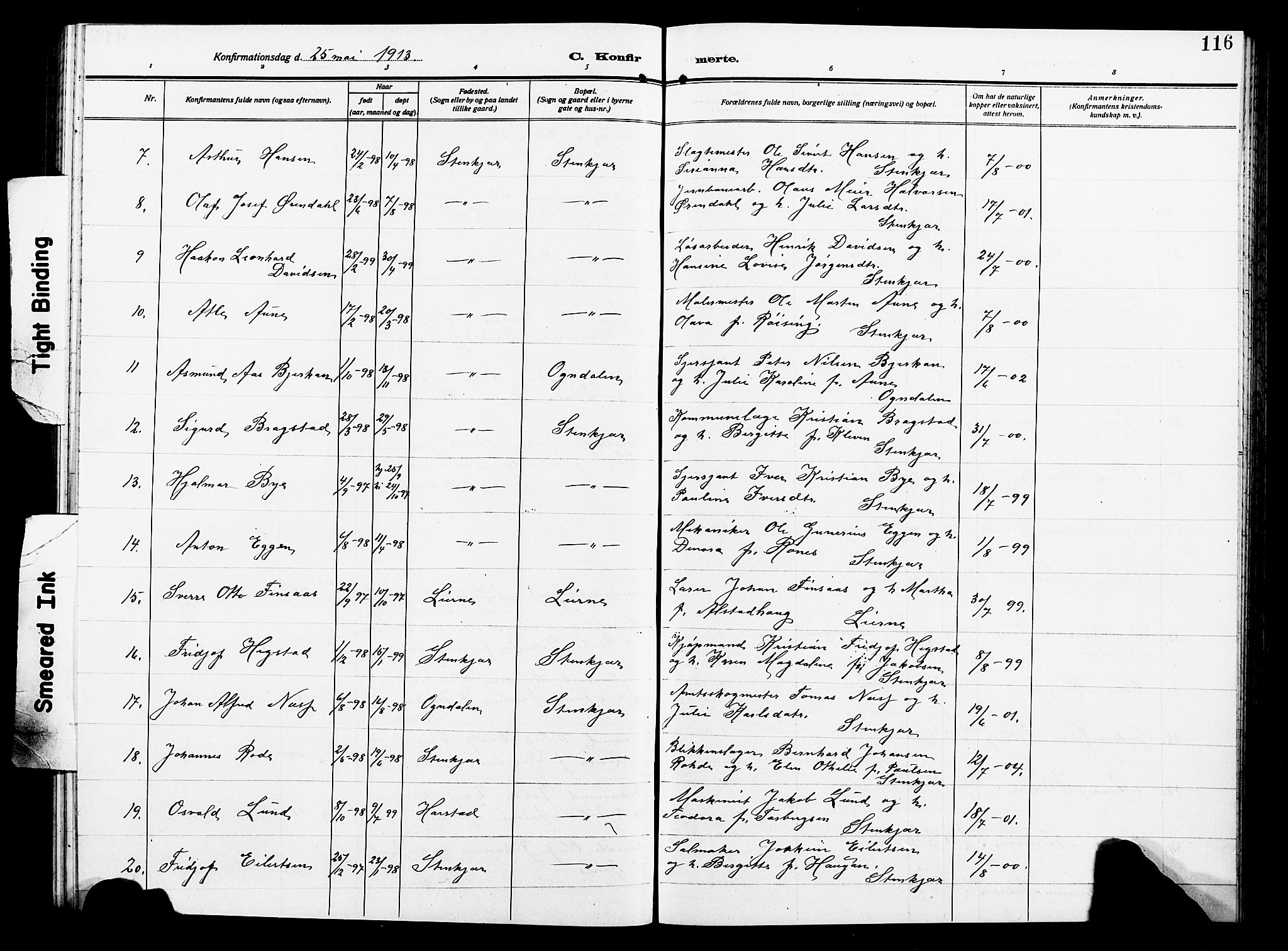Ministerialprotokoller, klokkerbøker og fødselsregistre - Nord-Trøndelag, SAT/A-1458/739/L0376: Parish register (copy) no. 739C04, 1908-1917, p. 116