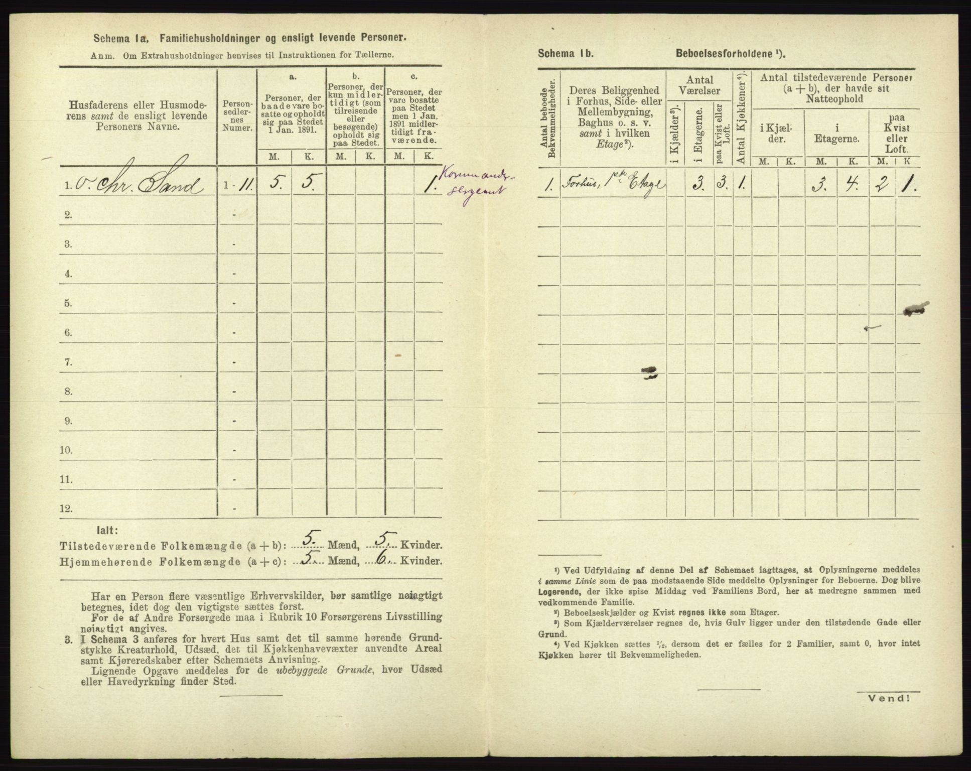 RA, 1891 census for 0101 Fredrikshald, 1891, p. 1463