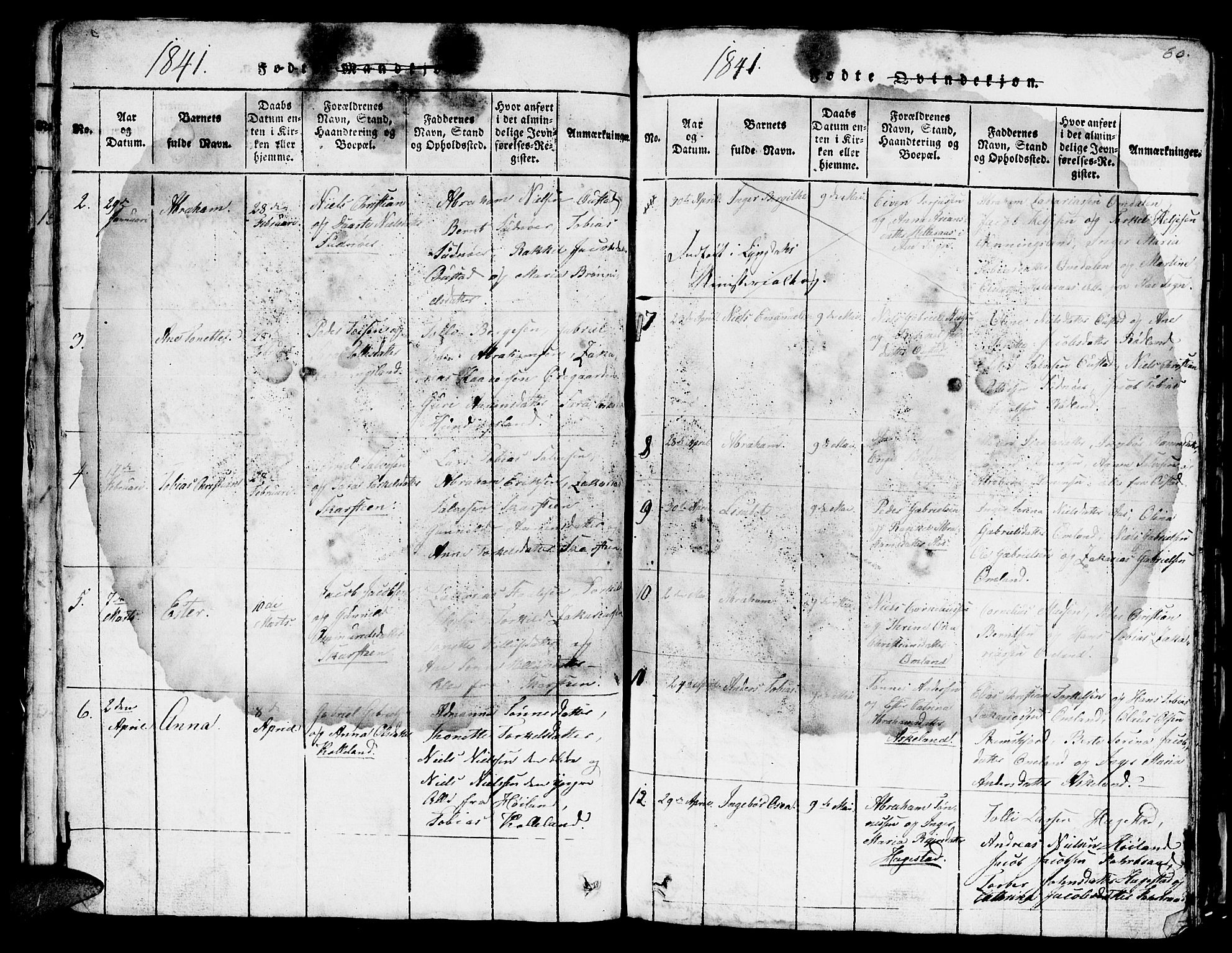 Lyngdal sokneprestkontor, SAK/1111-0029/F/Fb/Fba/L0001: Parish register (copy) no. B 1, 1816-1876, p. 60