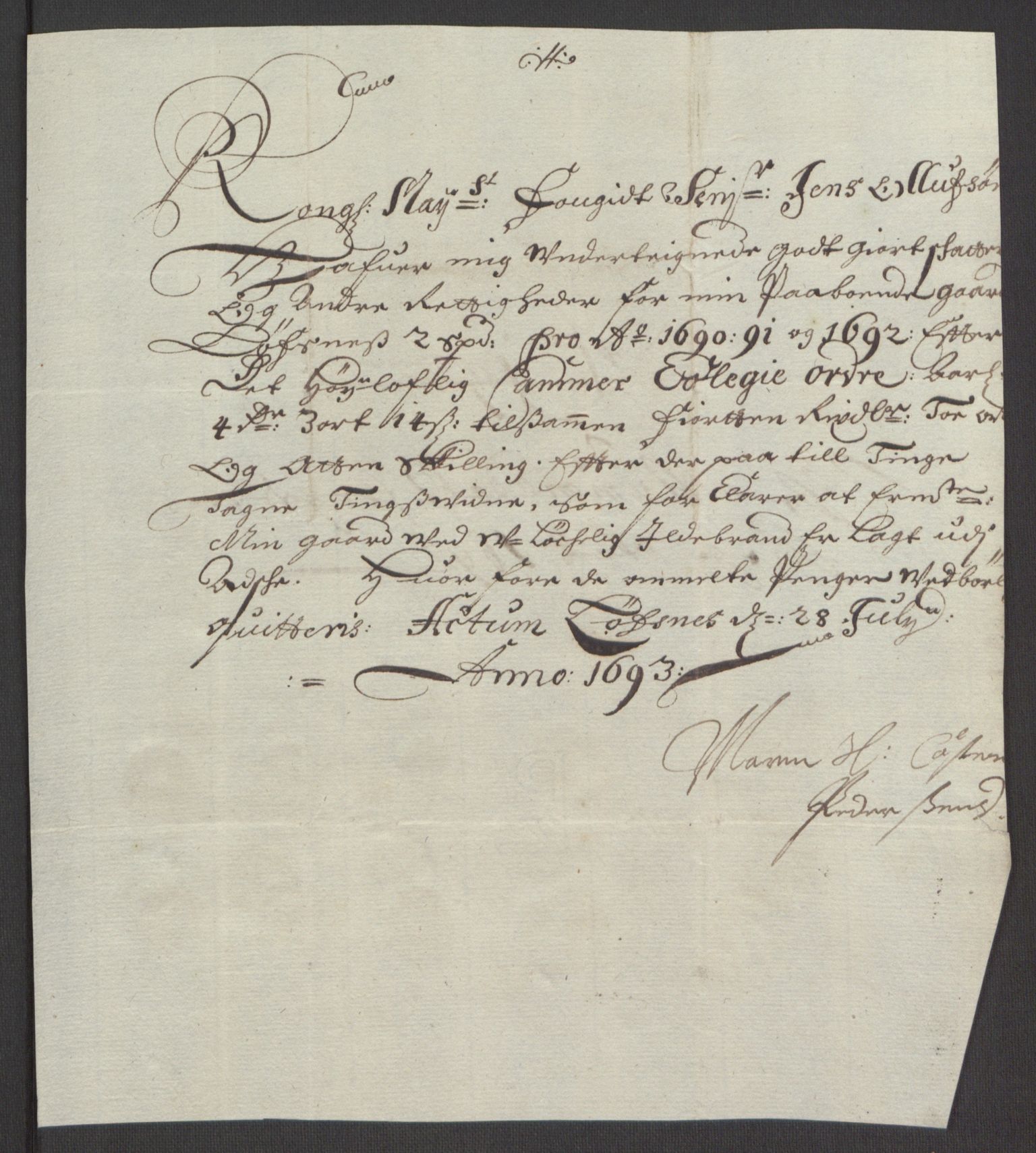 Rentekammeret inntil 1814, Reviderte regnskaper, Fogderegnskap, AV/RA-EA-4092/R64/L4424: Fogderegnskap Namdal, 1692-1695, p. 162