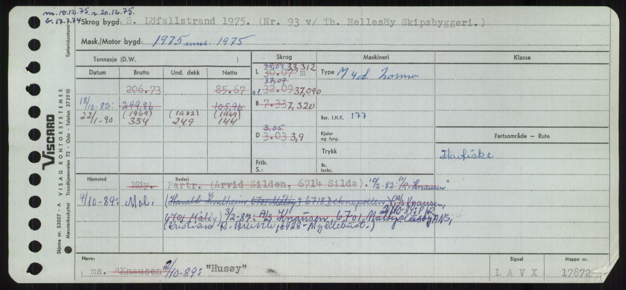 Sjøfartsdirektoratet med forløpere, Skipsmålingen, AV/RA-S-1627/H/Ha/L0003/0001: Fartøy, Hilm-Mar / Fartøy, Hilm-Kol, p. 149