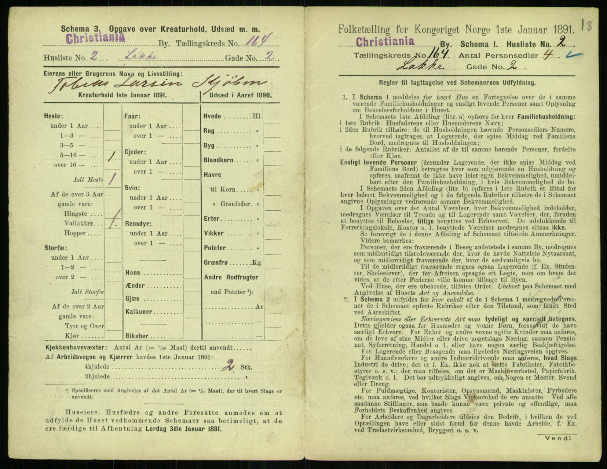 RA, 1891 census for 0301 Kristiania, 1891, p. 94366